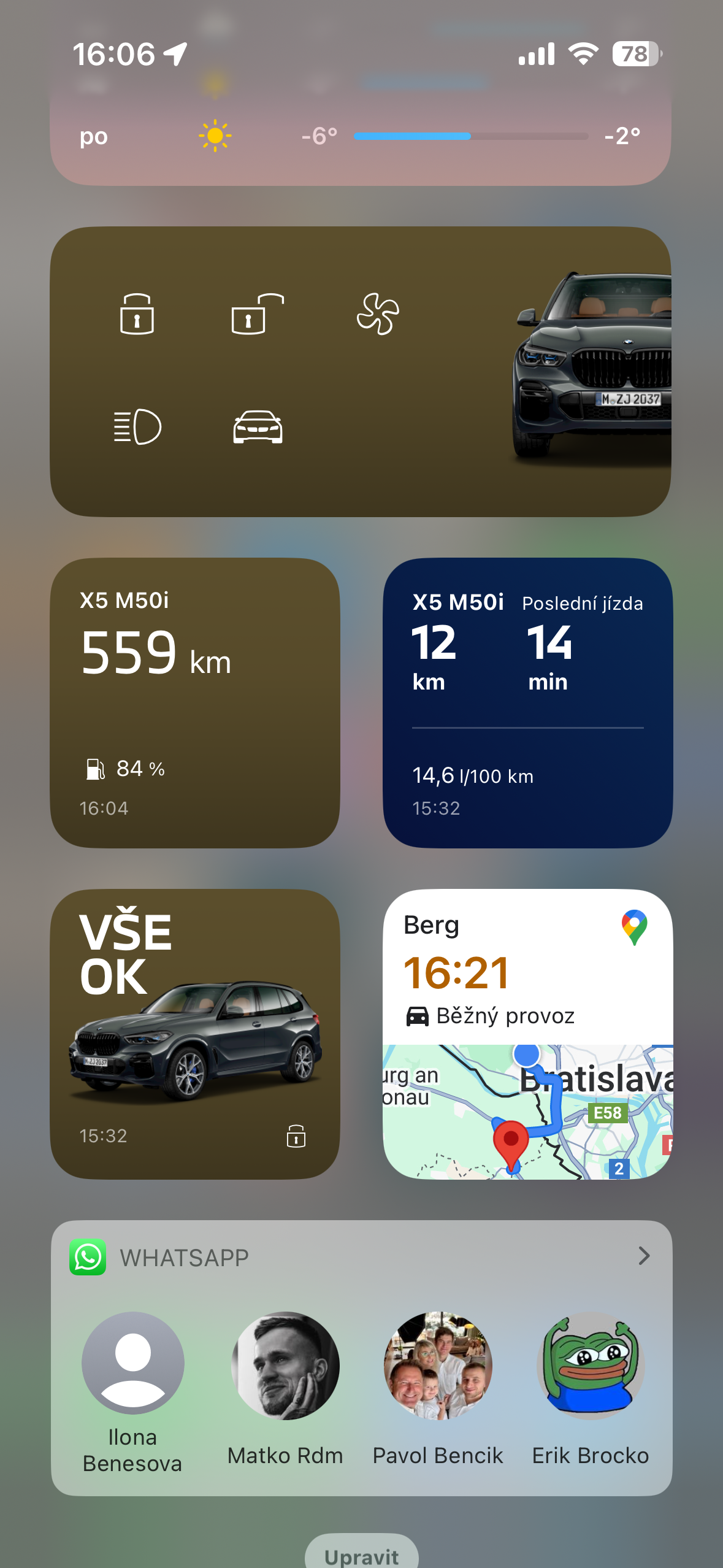 car dashboard widgets map