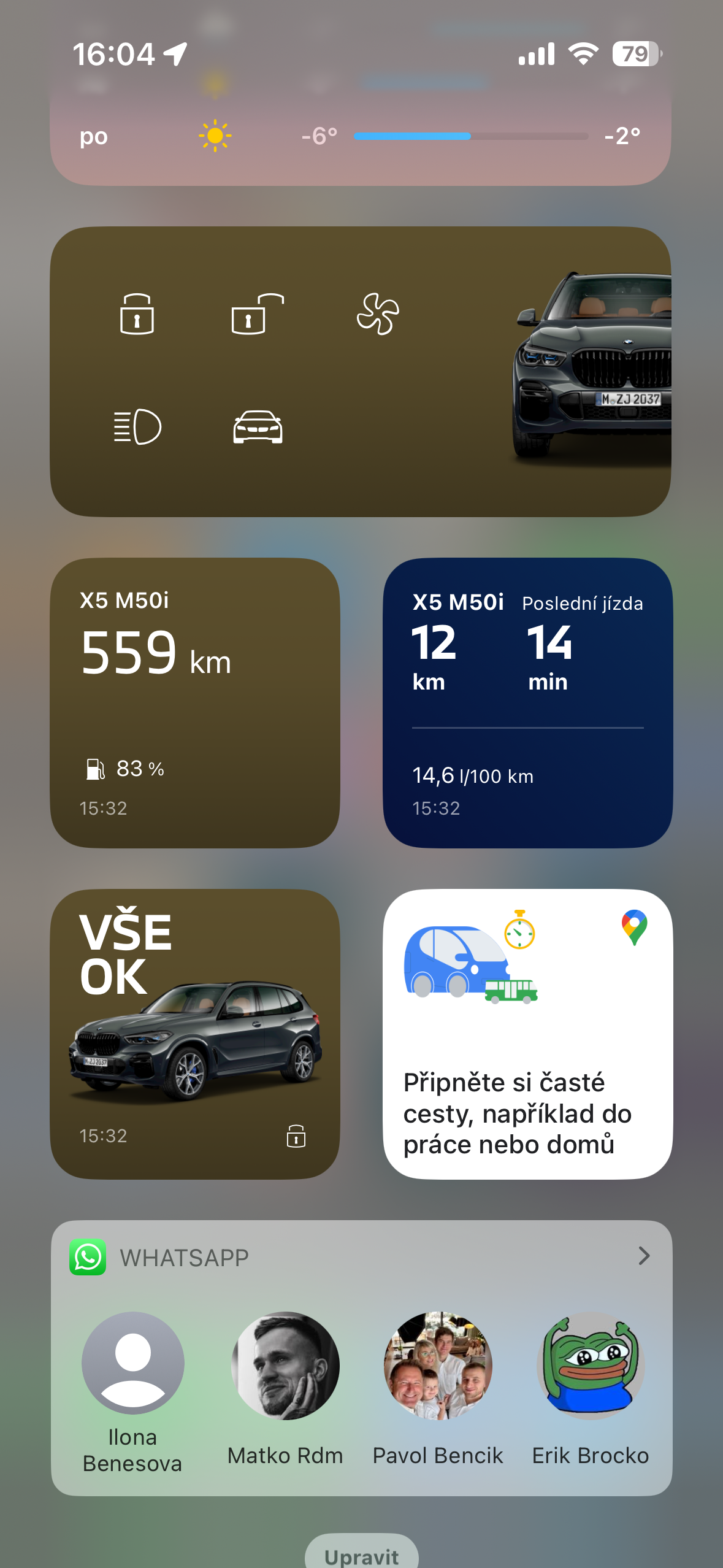 car dashboard widgets