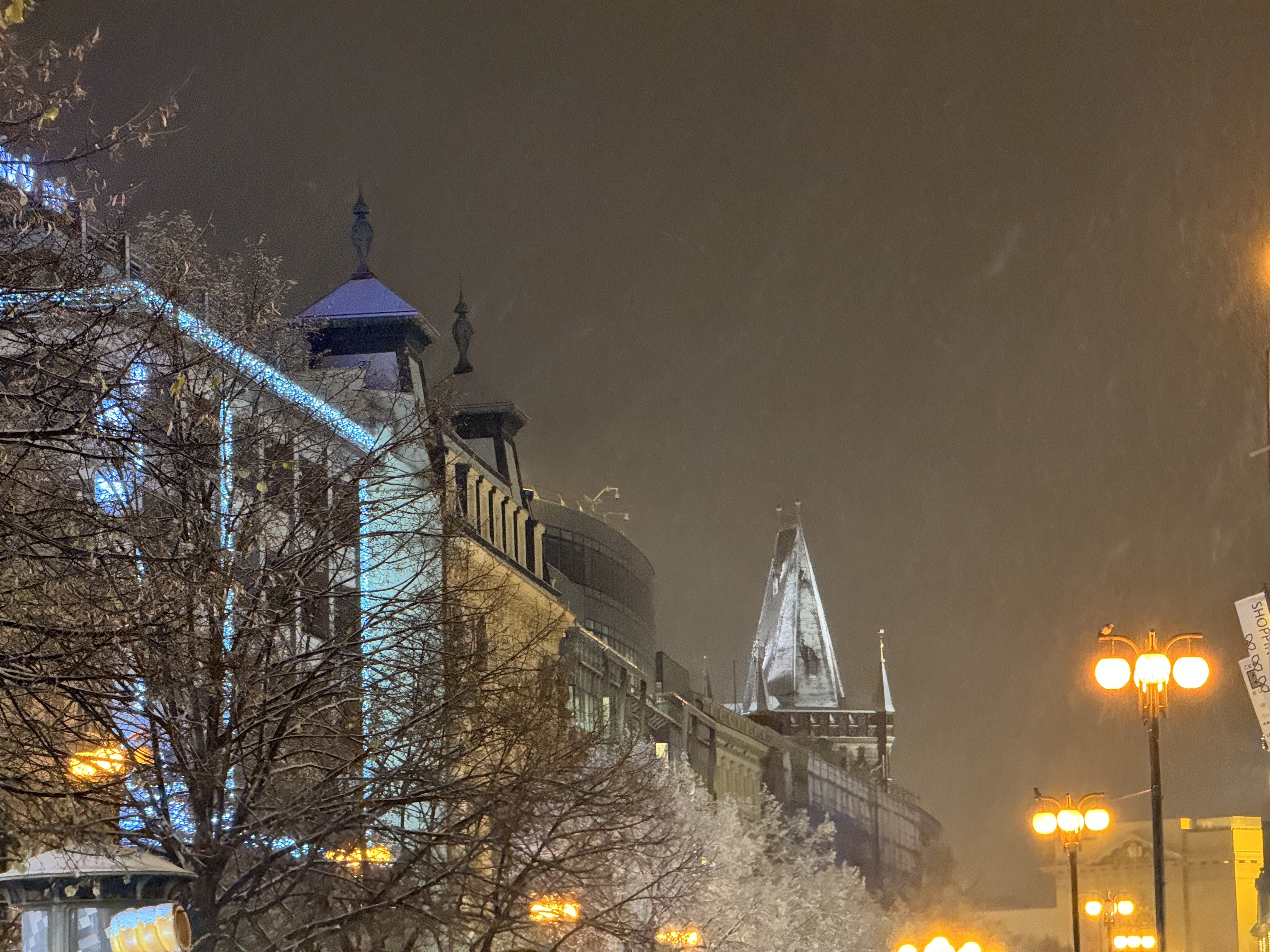 city street architecture night