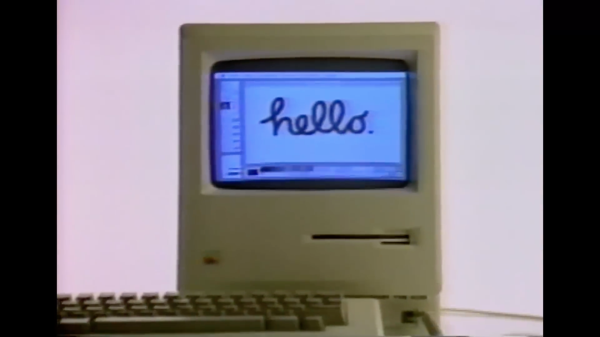 classic macintosh hello screen