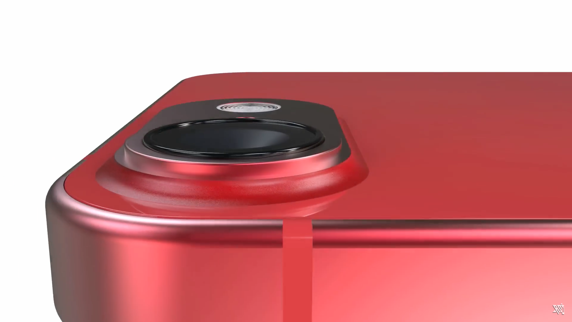 close up red smartphone camera