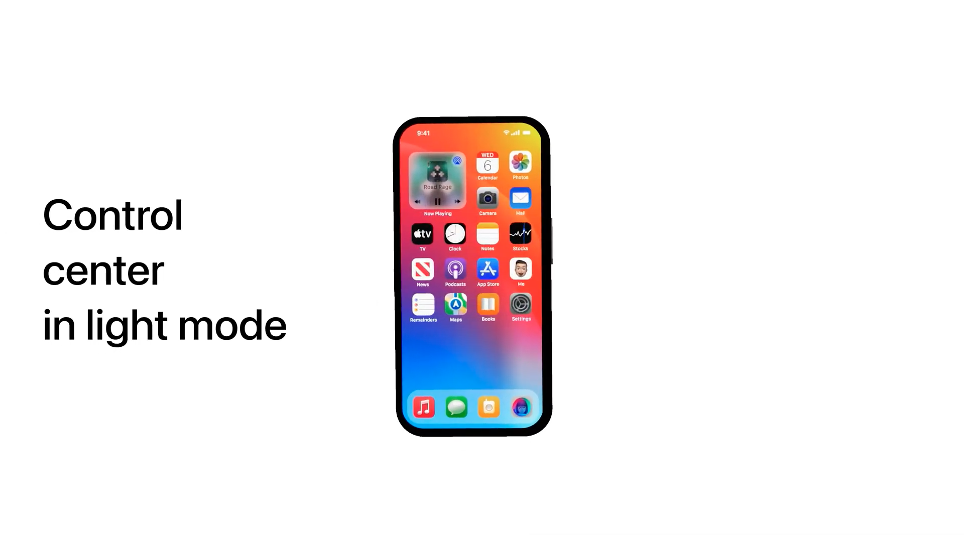 control center light mode