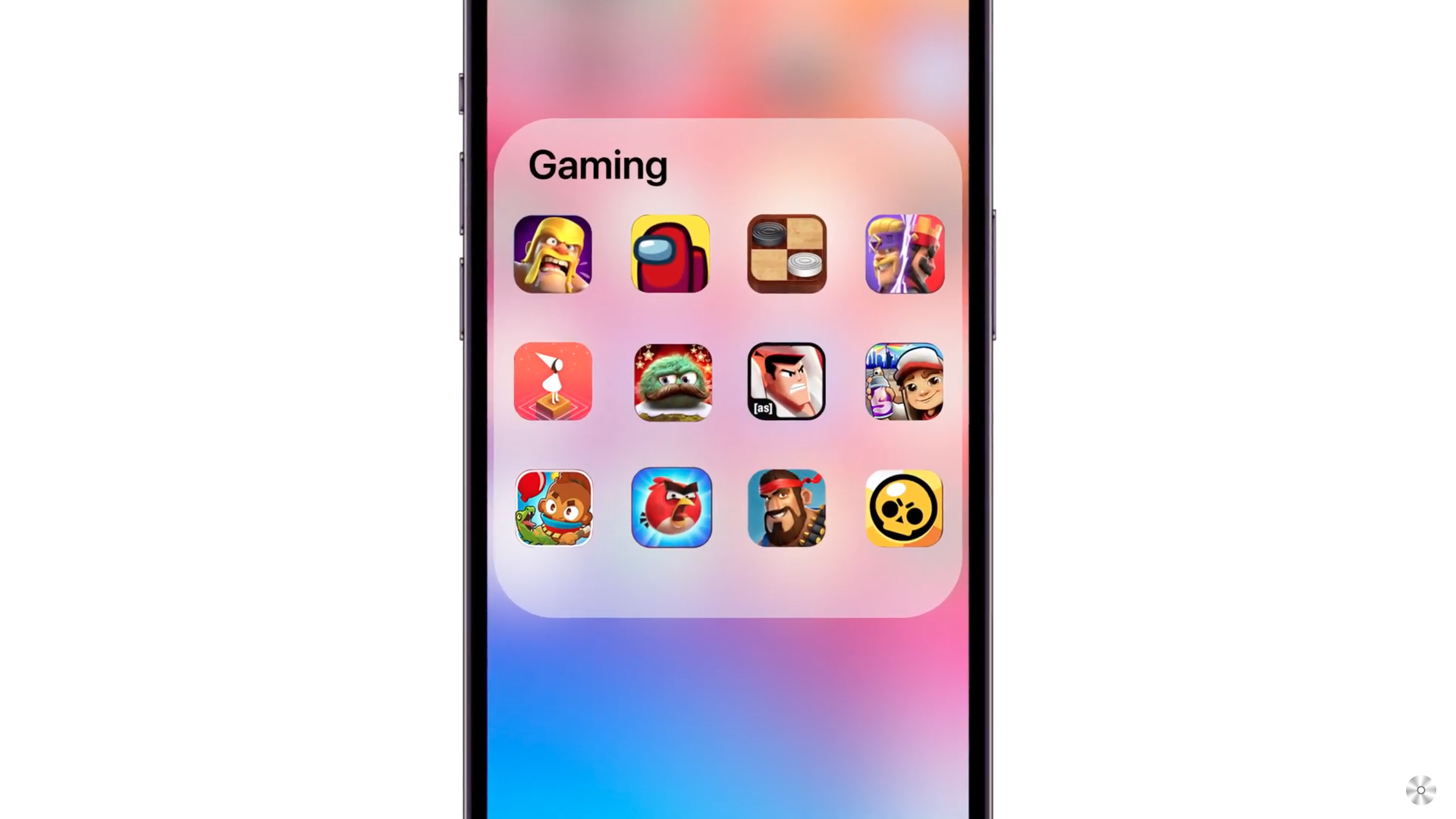 gaming app folder