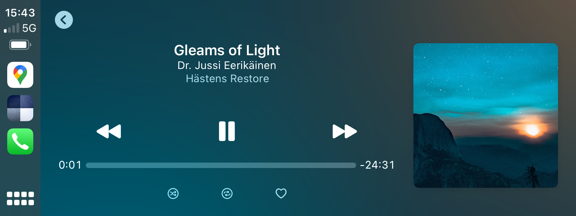 gleams of light music player