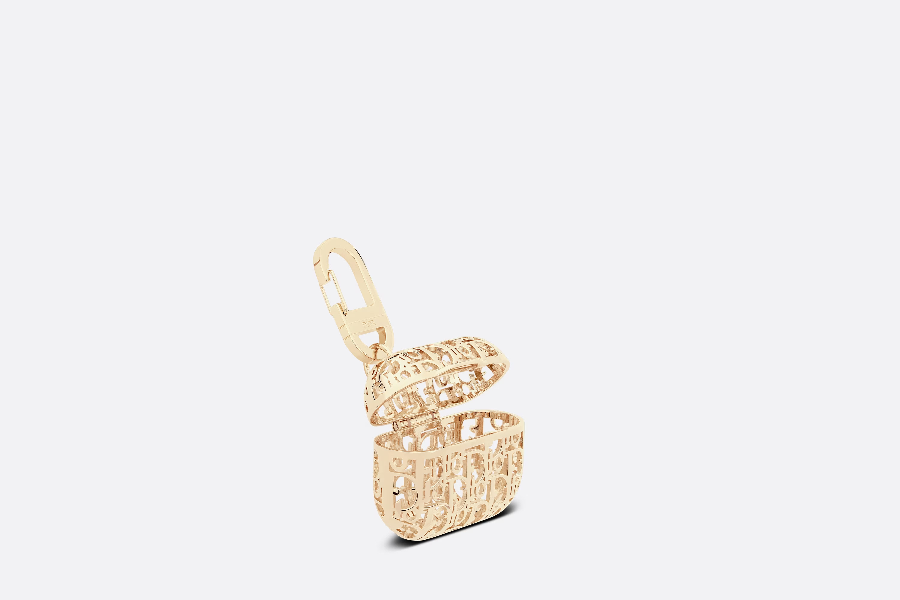 gold airpods case open side
