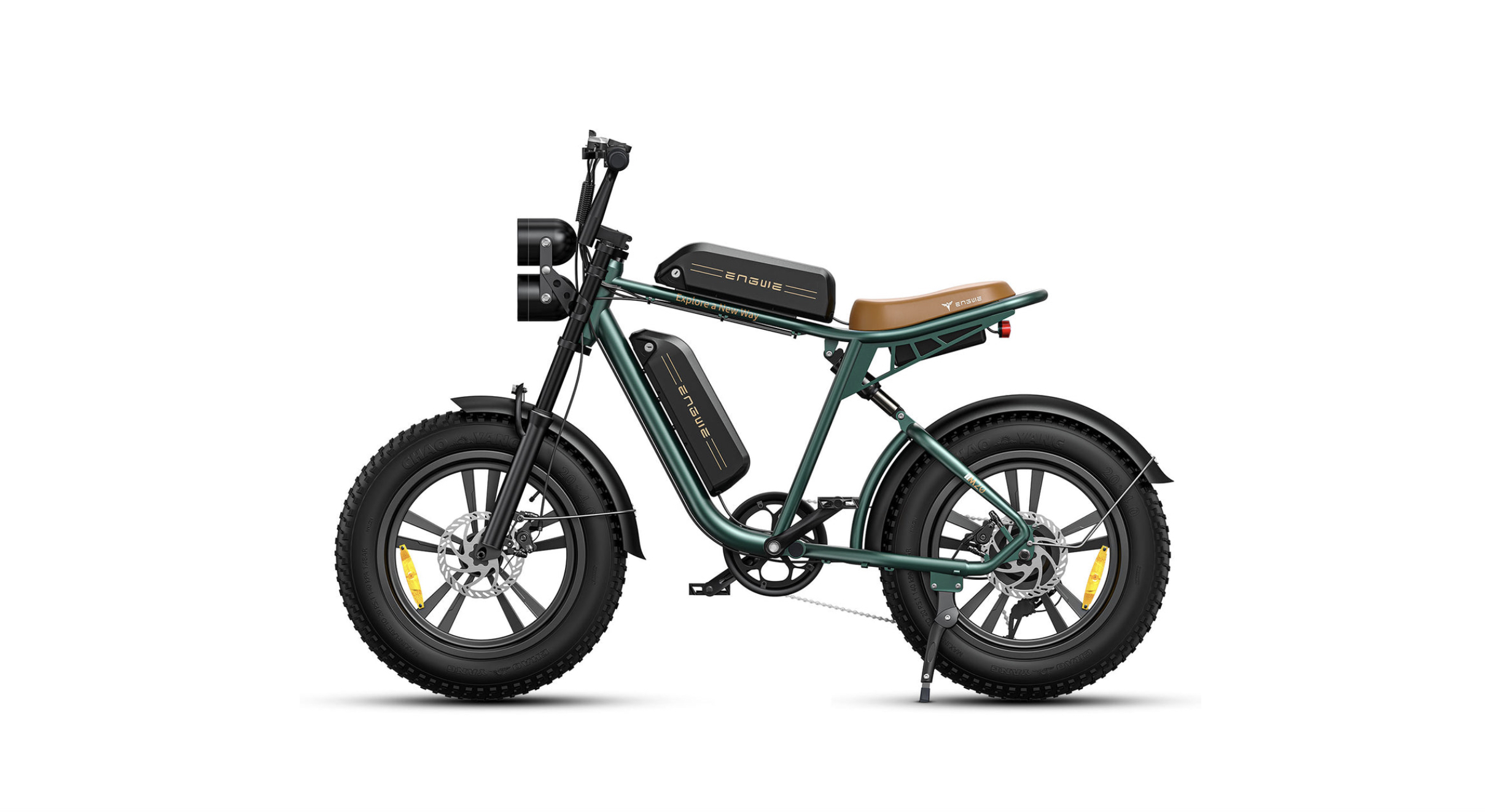 green electric bike side view