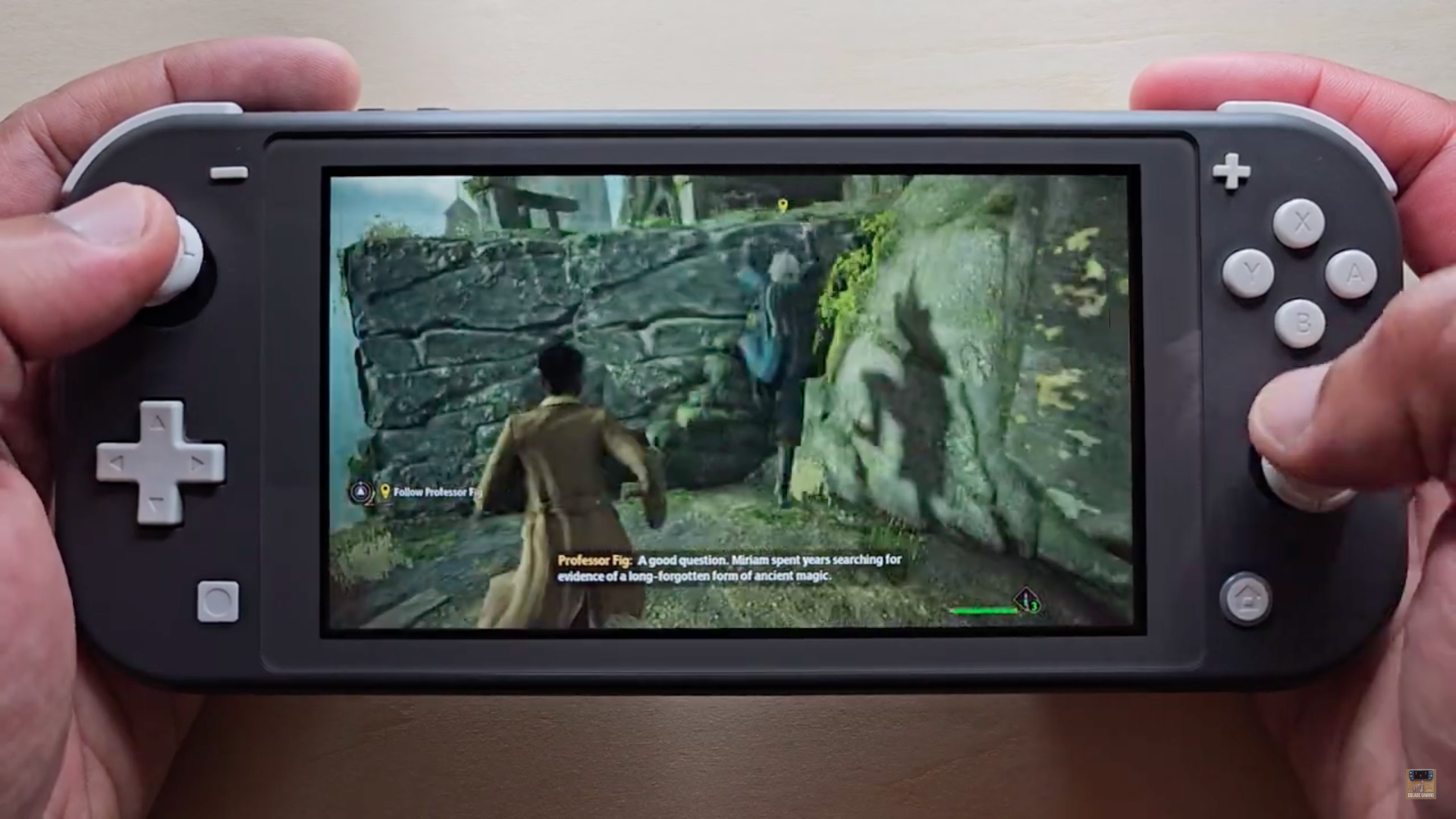 handheld gaming console playing game