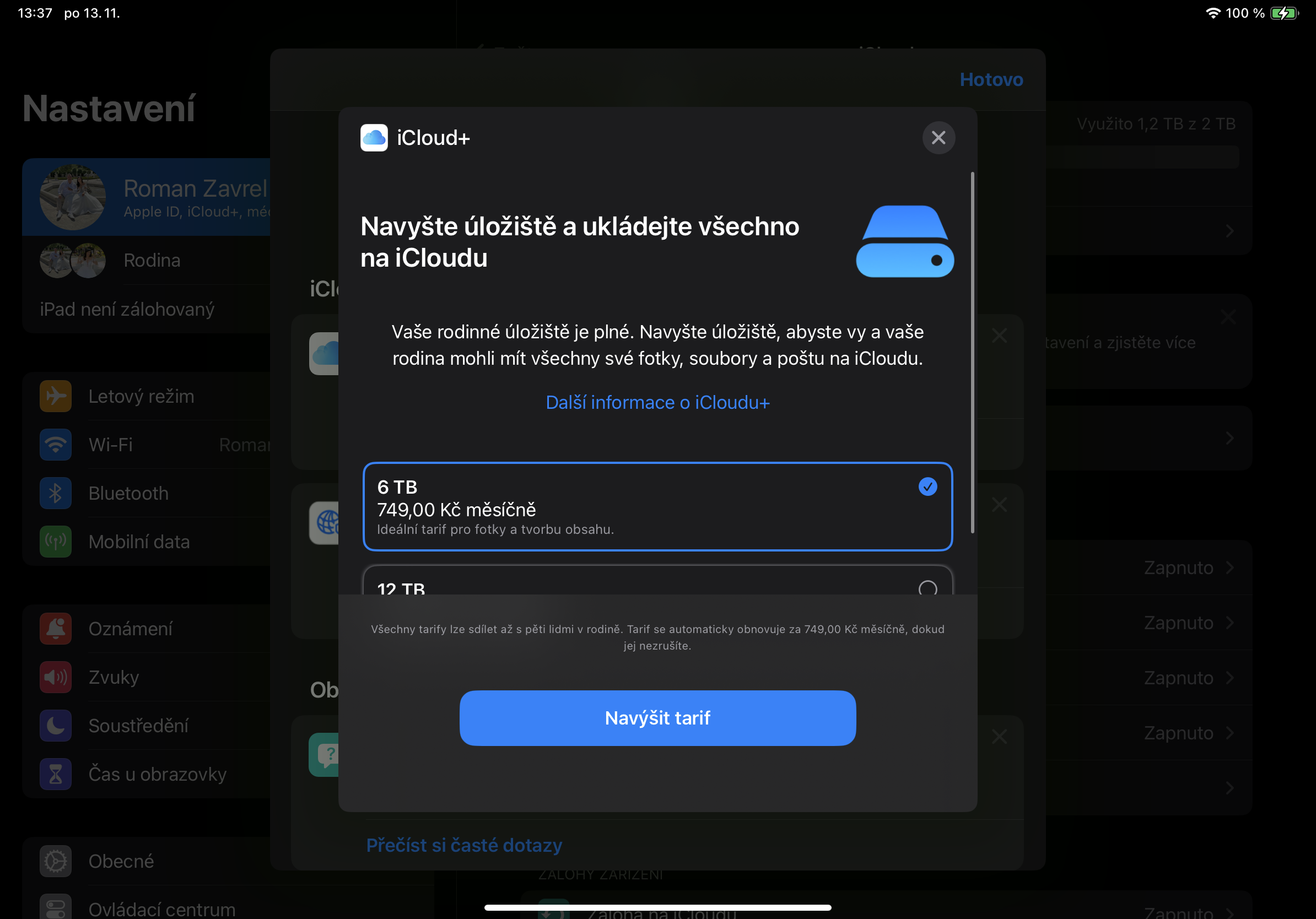 icloud storage upgrade prompt