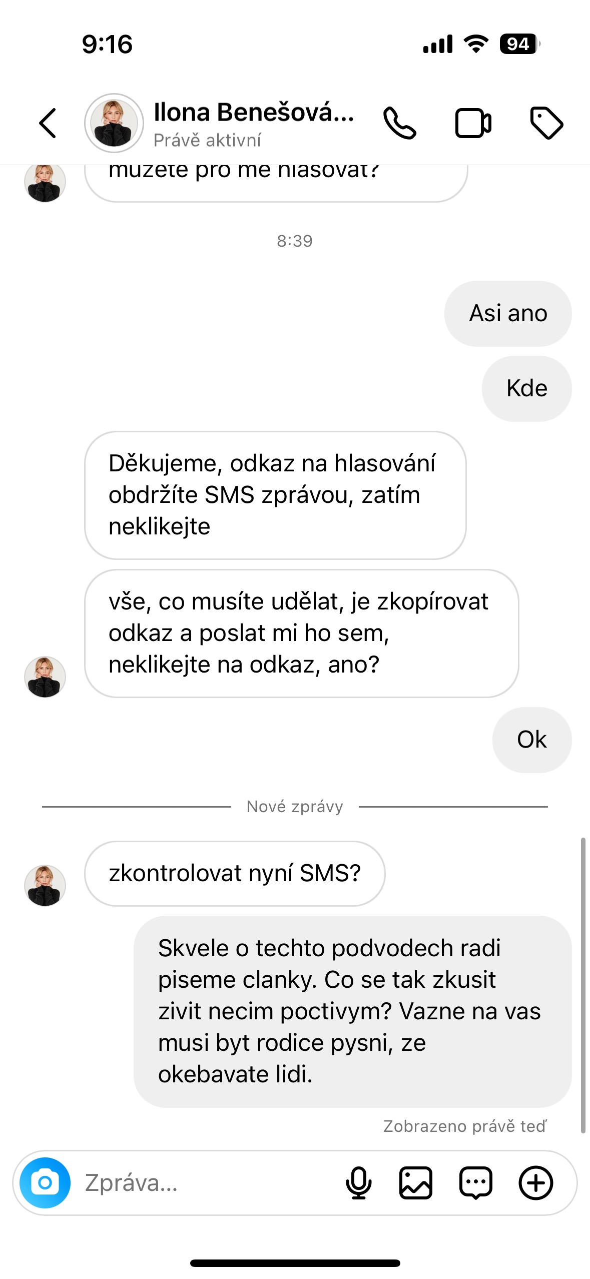 instagram chat discussion