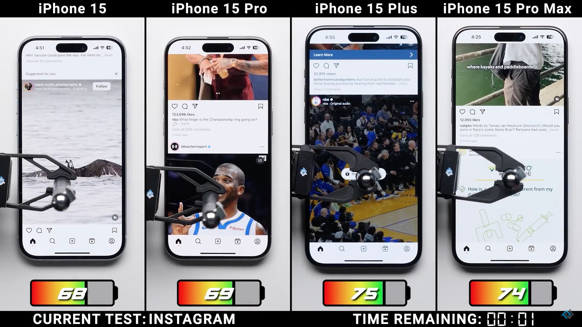 iphone 15 series instagram test