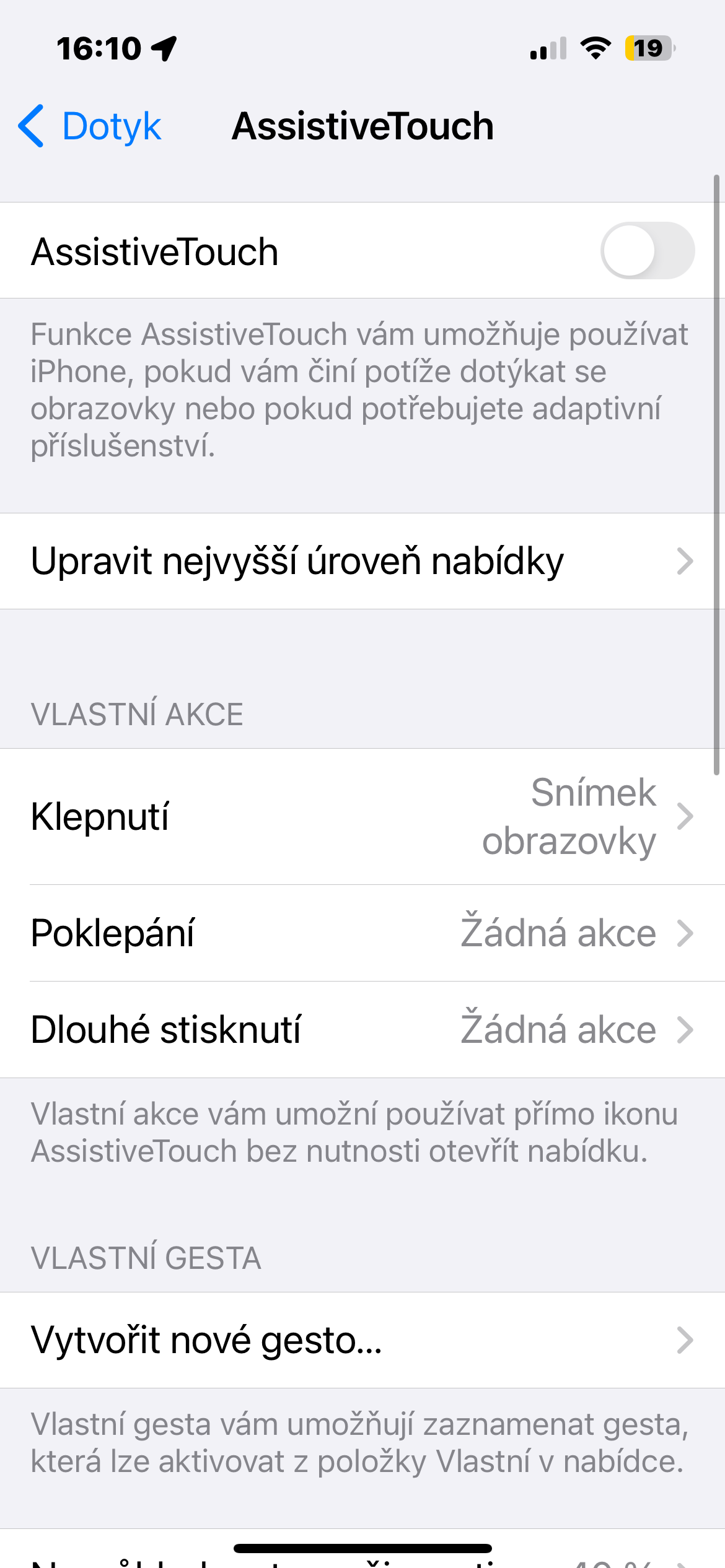 iphone assistive touch settings