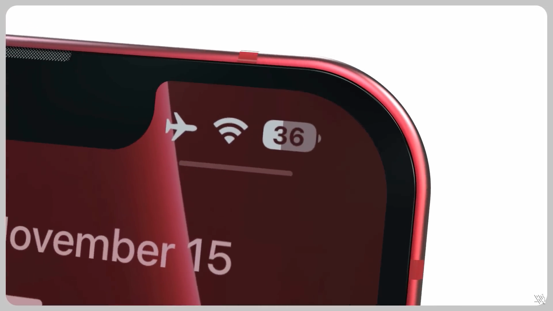 iphone screen top view