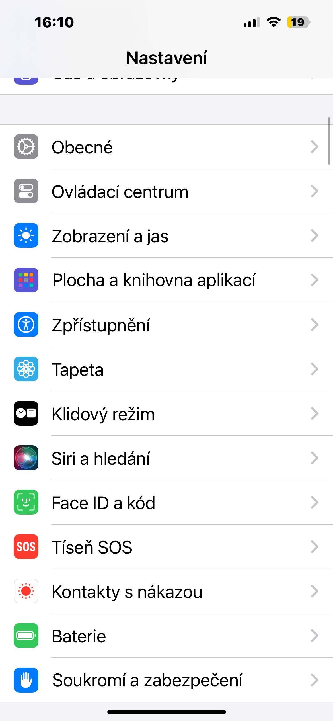 iphone settings menu