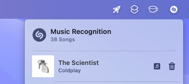 macOS Sonom shazam screen 2
