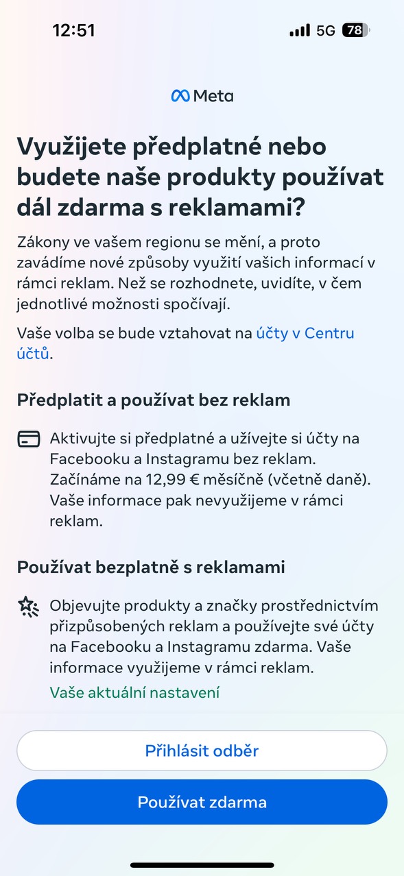 meta subscription options