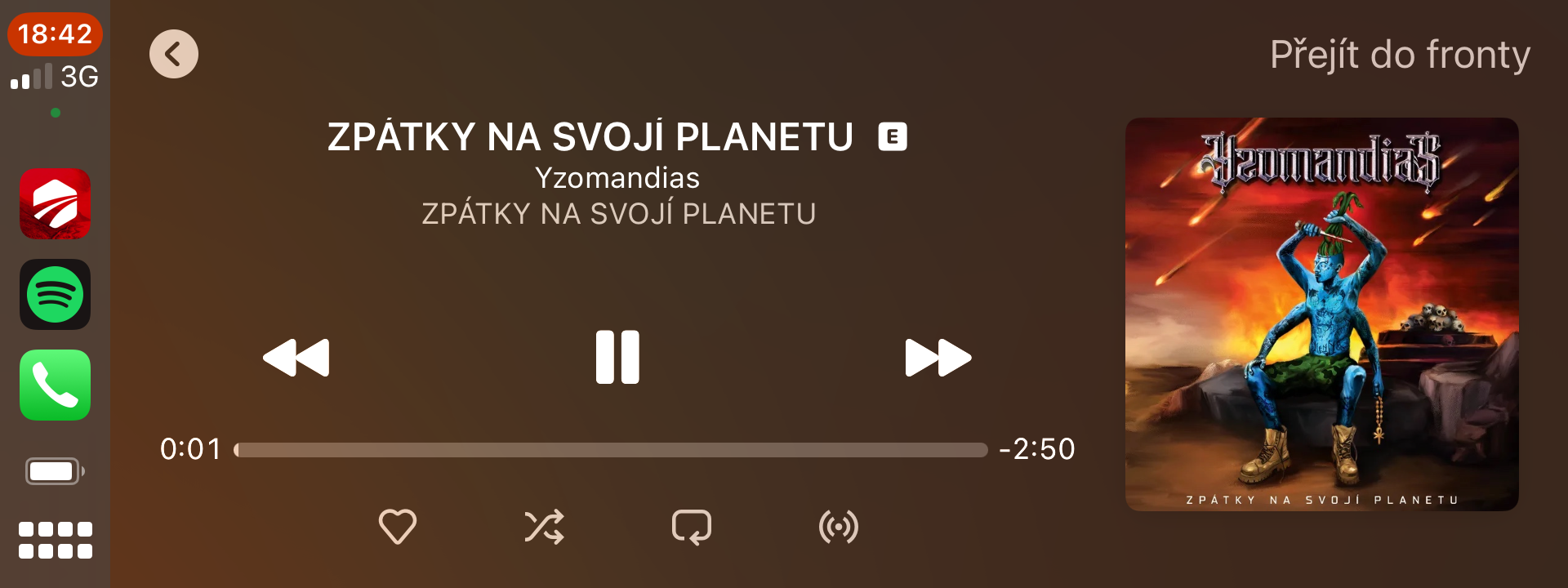 music app now playing screen