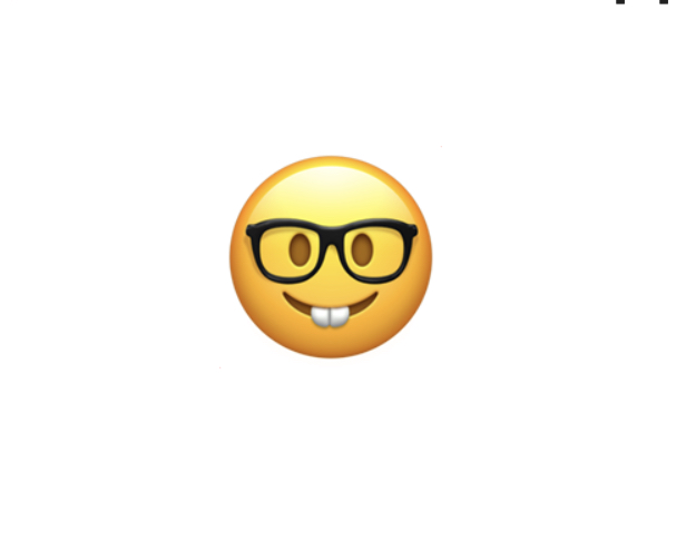 nerd emoji with glasses
