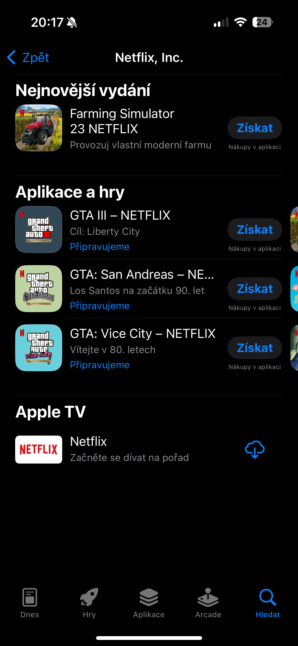 netflix apps listing