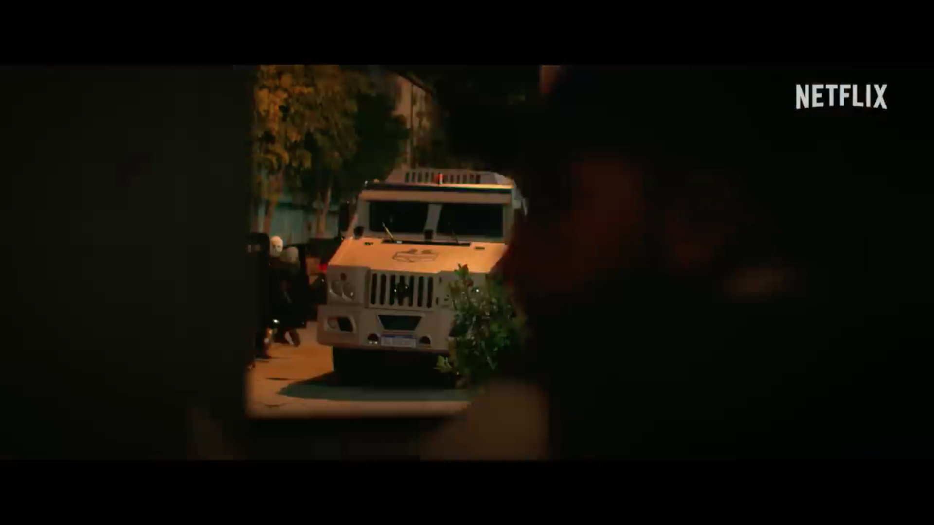 netflix scene with armored vehicle