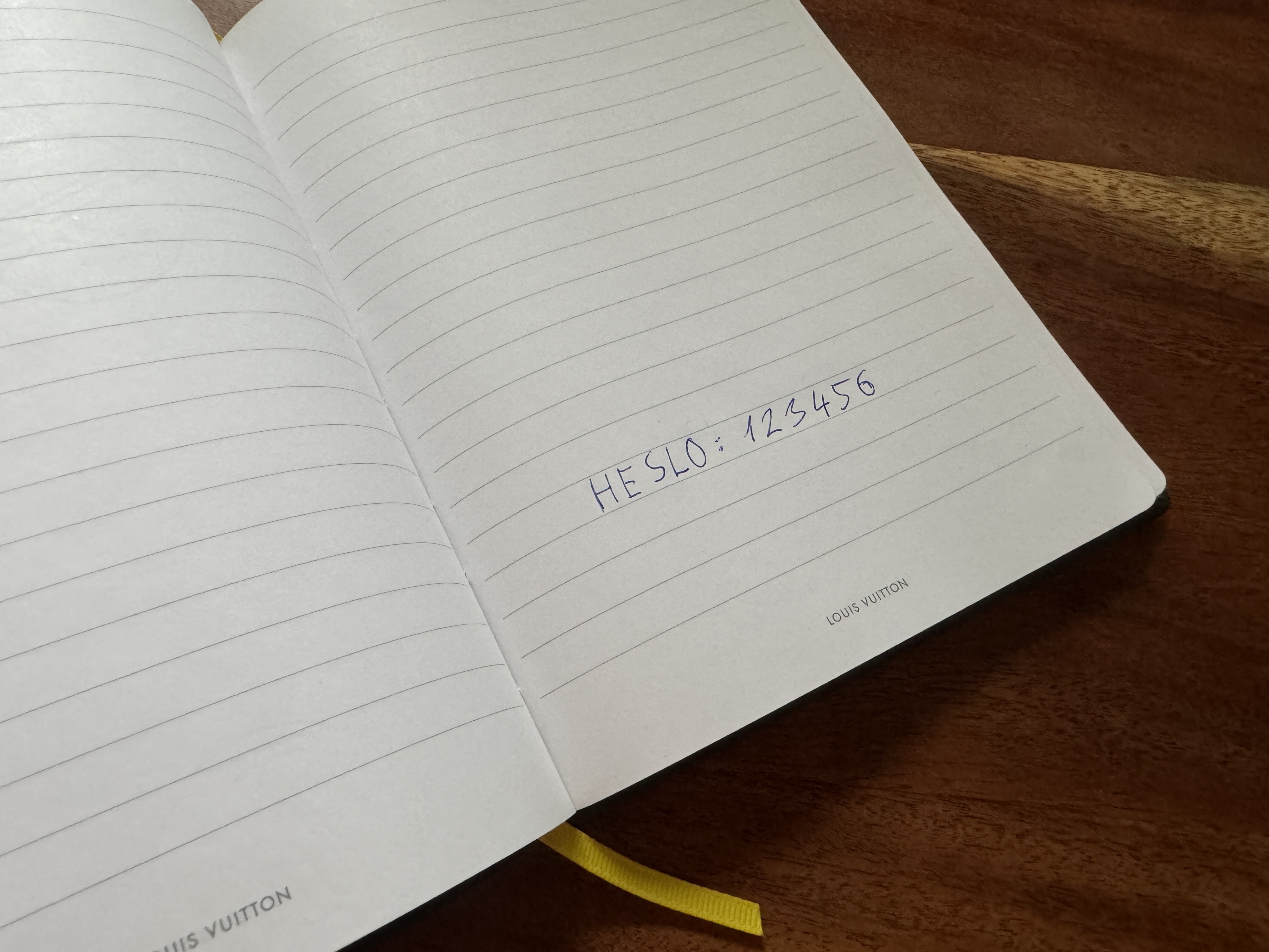 notebook with password