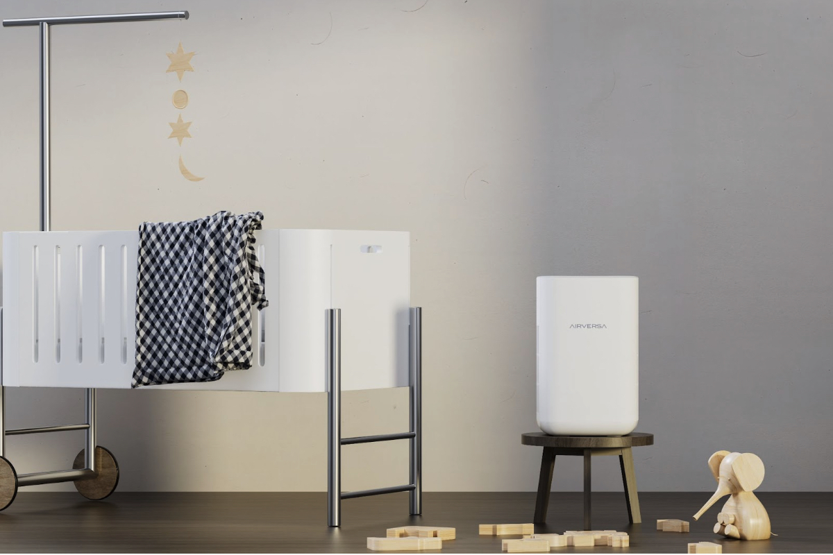 nursery air purifier setup