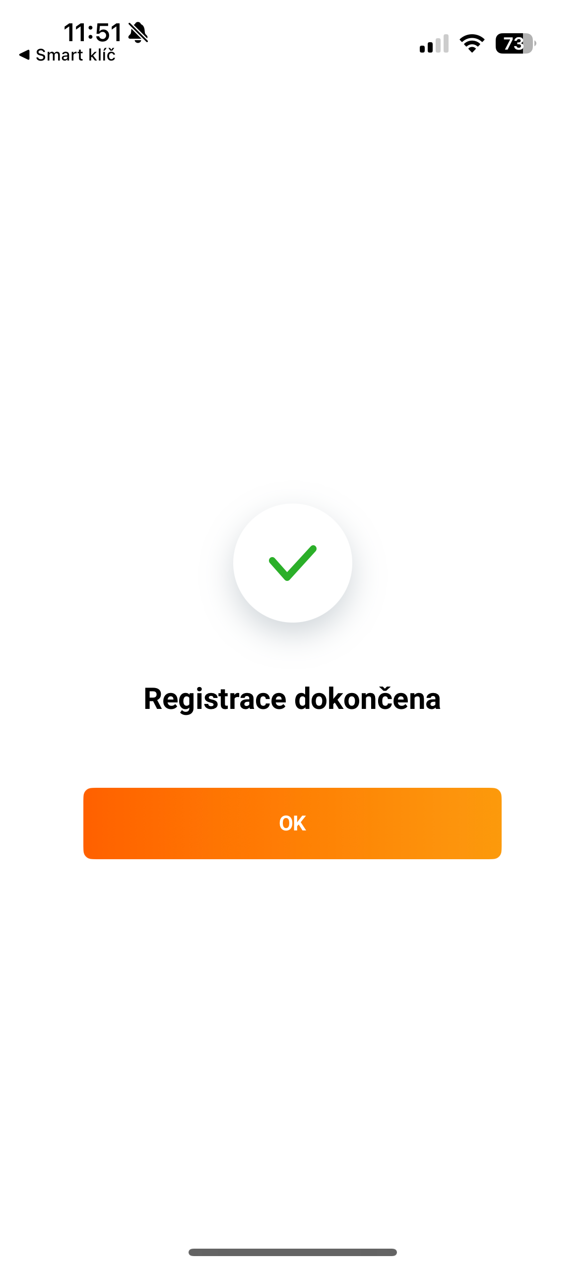 registration completed checkmark