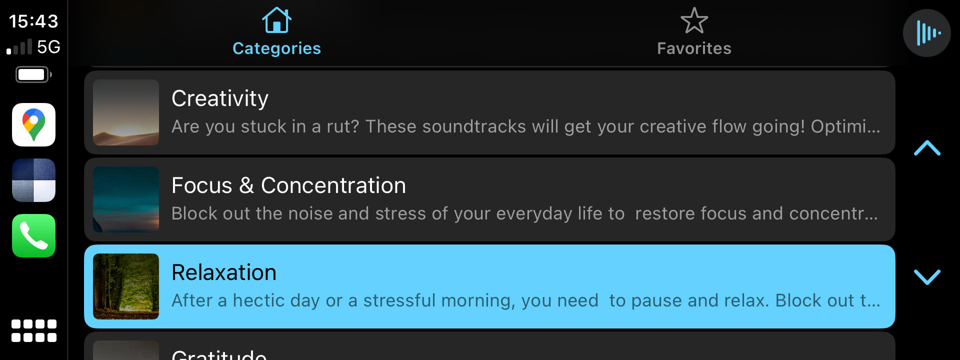 relaxation soundtrack category