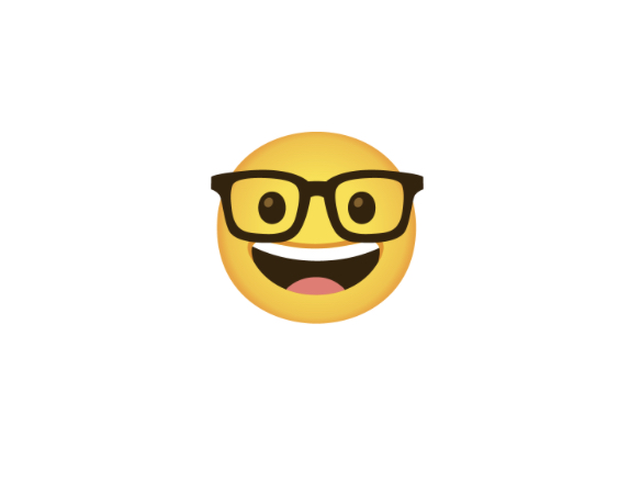 smiling emoji with glasses