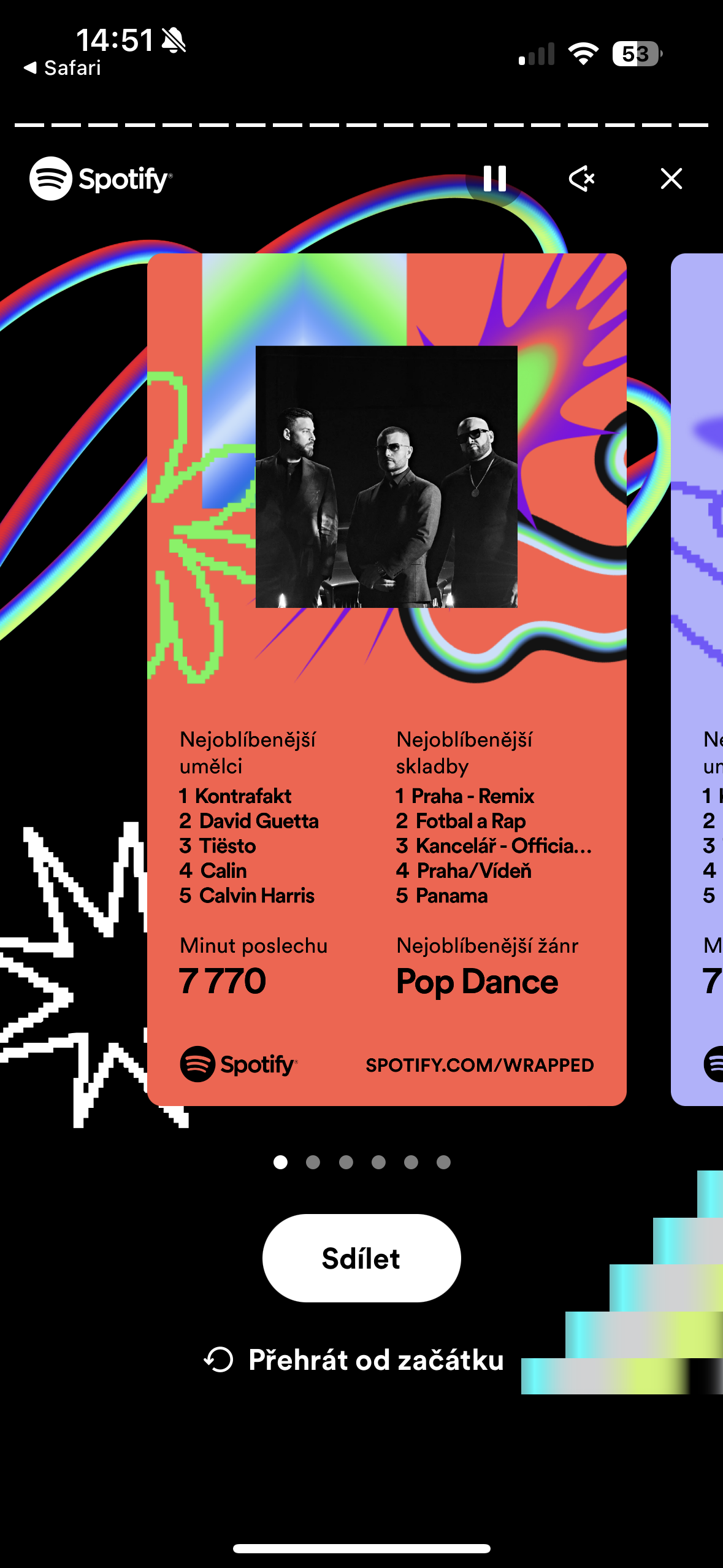 spotify music summary card