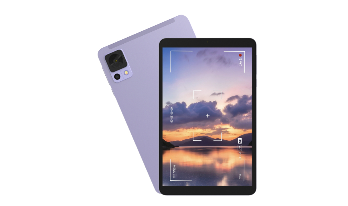 tablet with sunset display
