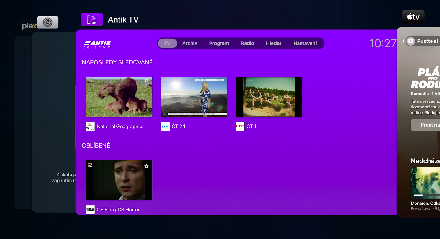 22 Apple TV screen Plocha přepínání 3