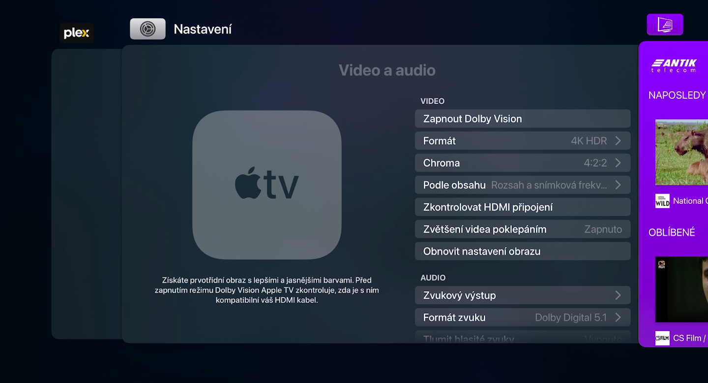 23 Apple TV screen Plocha přepínání 4