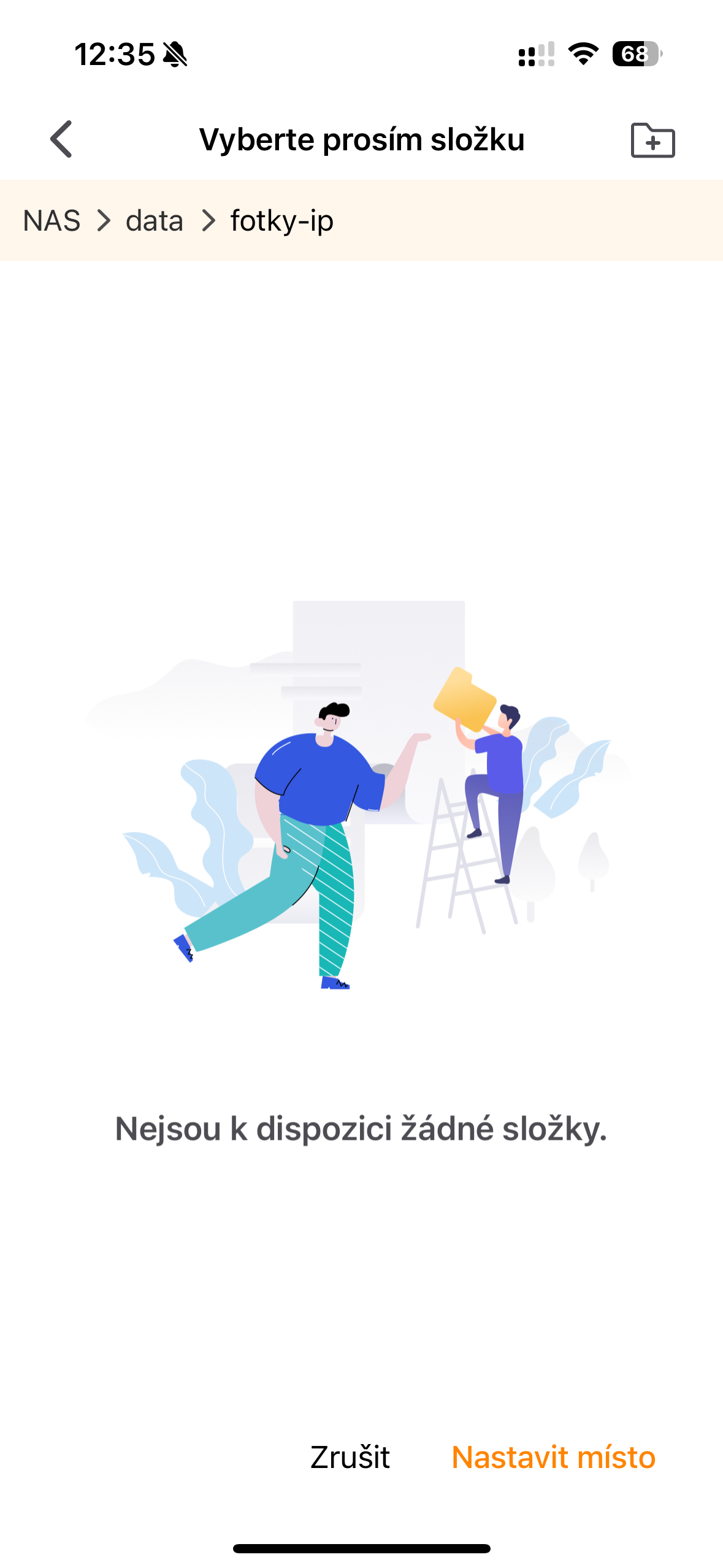 app folder selection