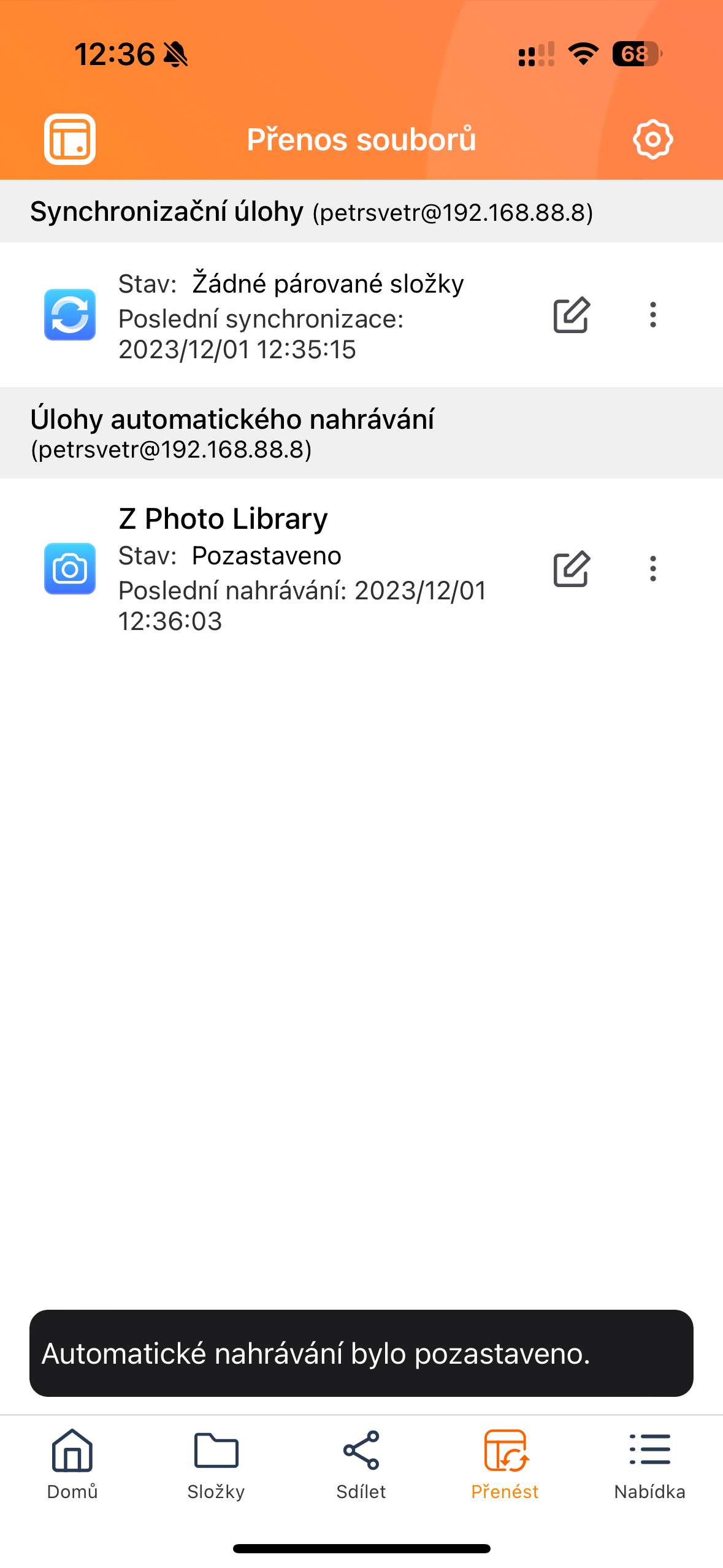 app sync tasks overview