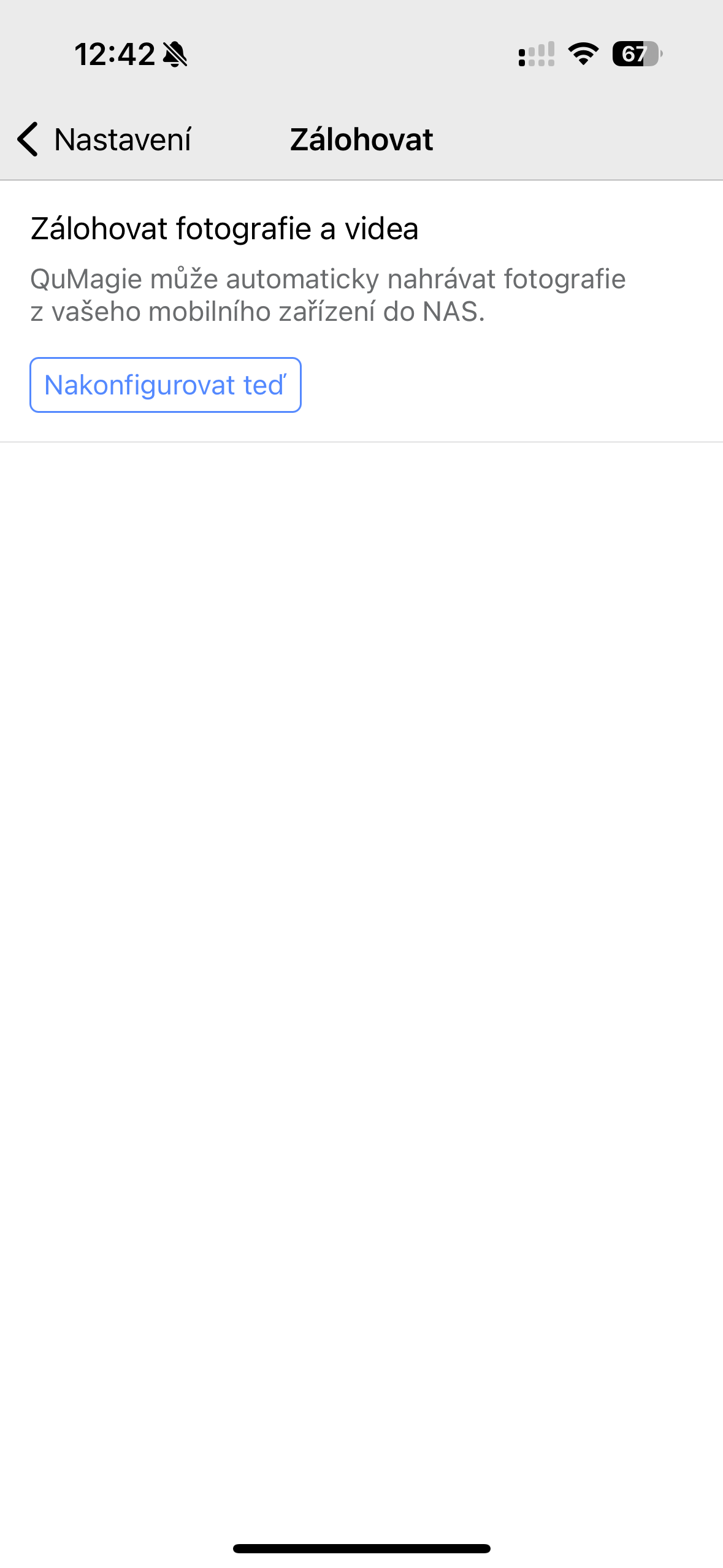backup settings screen