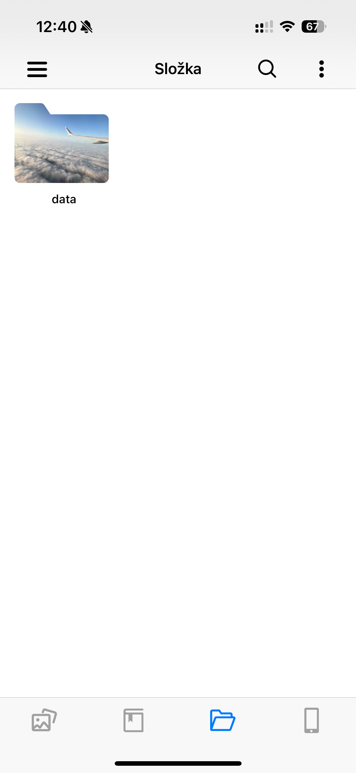 cloudy sky from airplane window