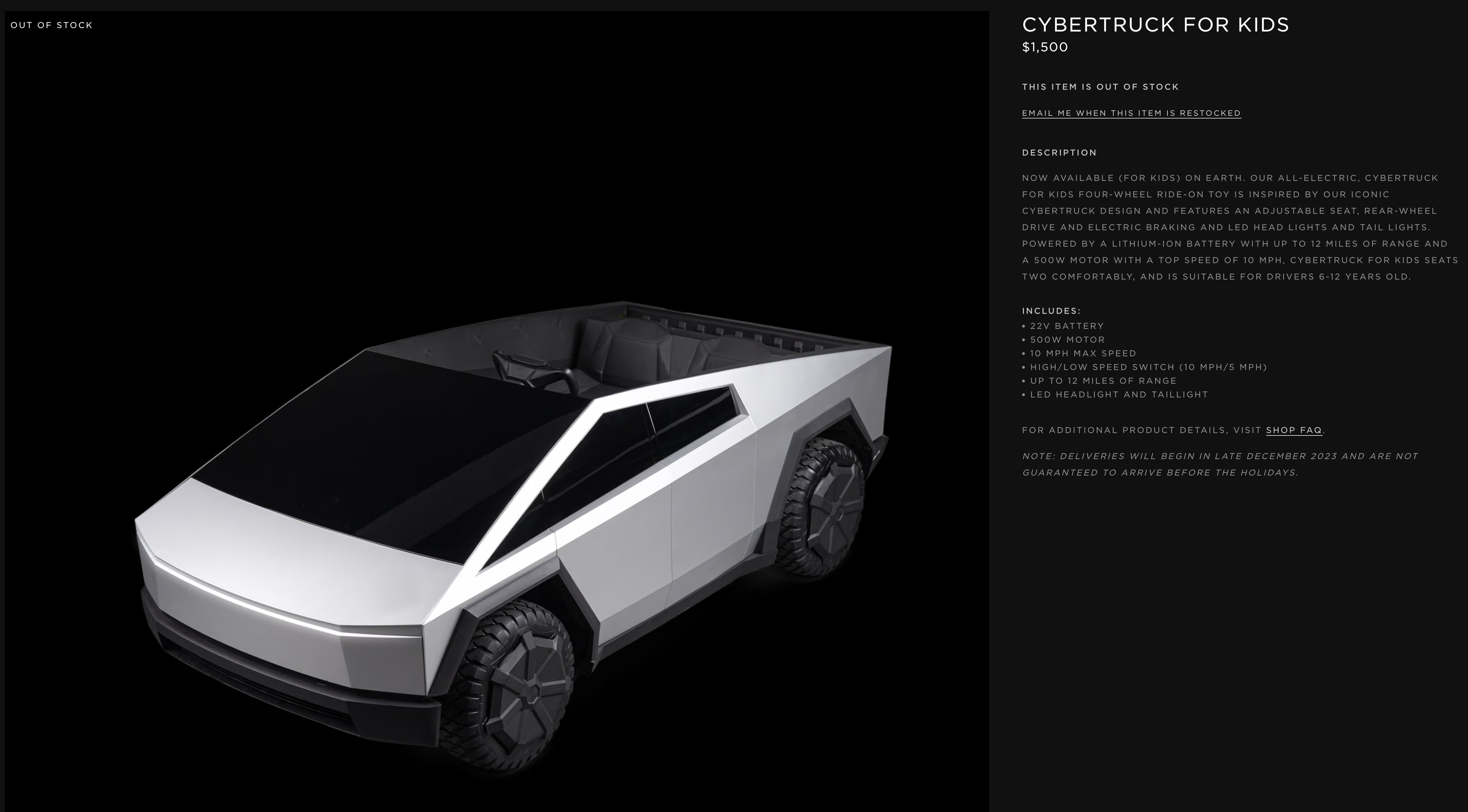 tesla cybertruck for kids