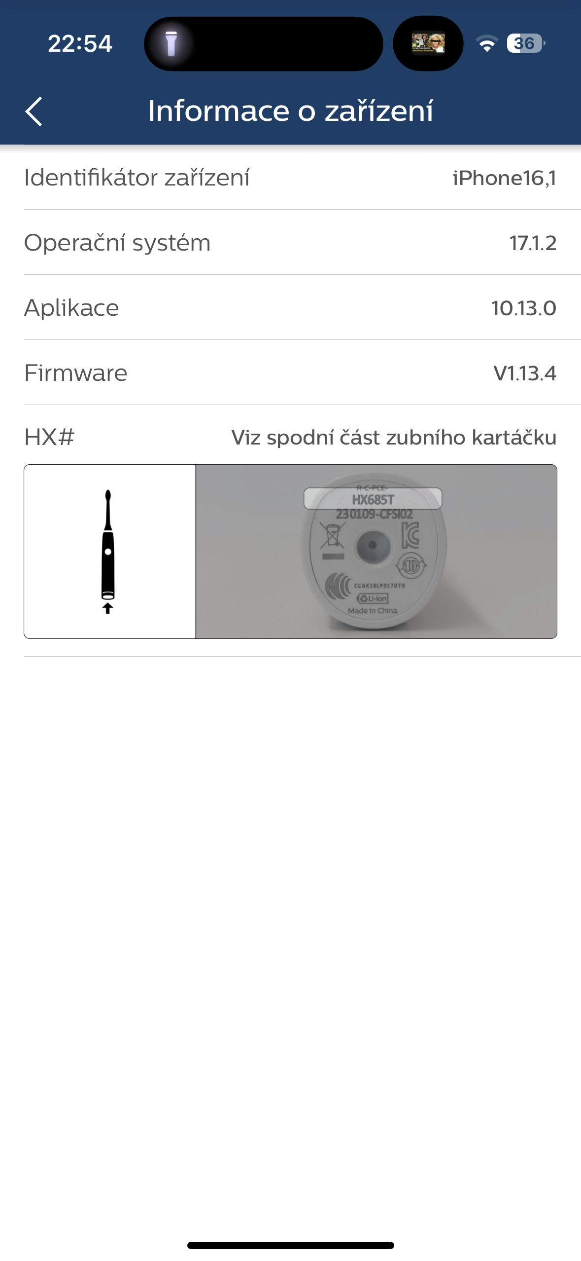 dental app device info