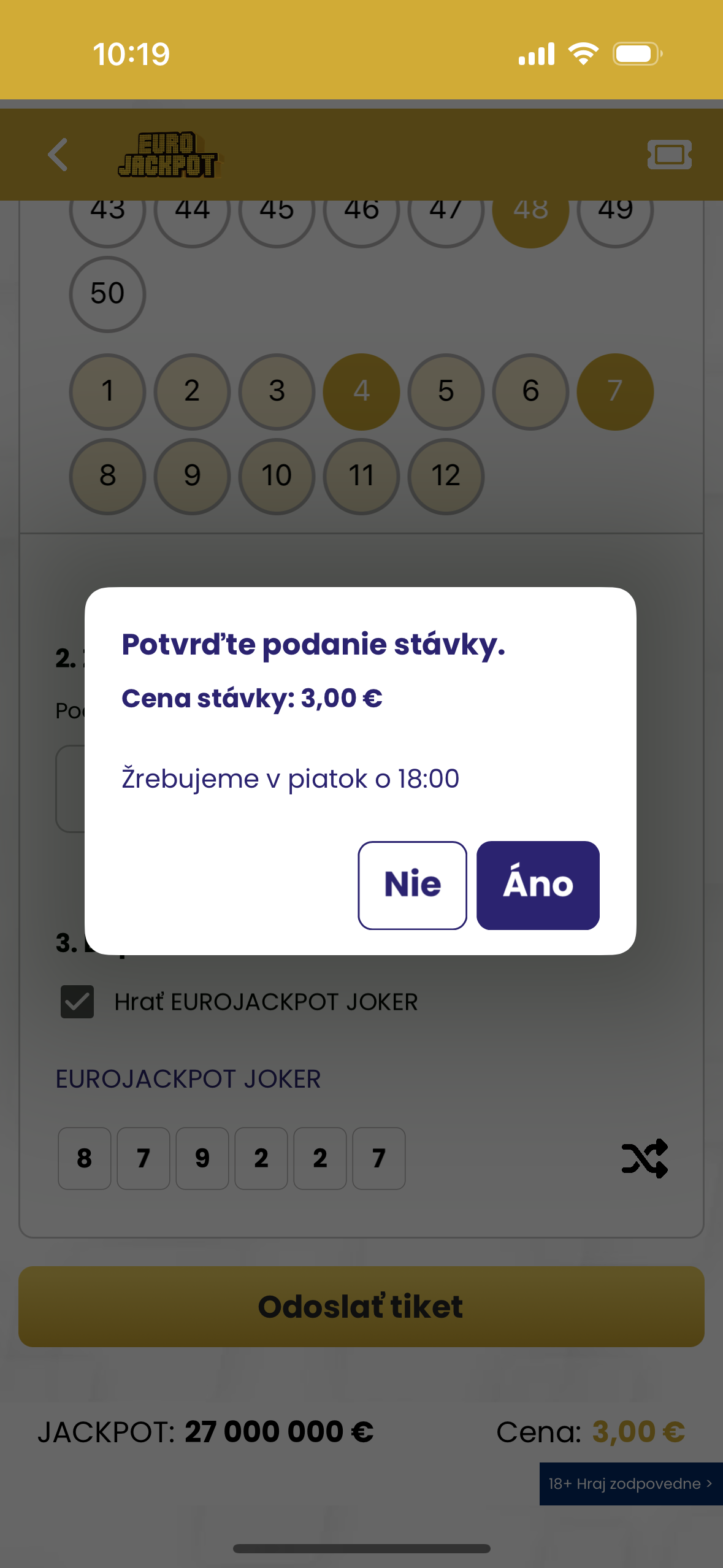 eurojackpot confirmation