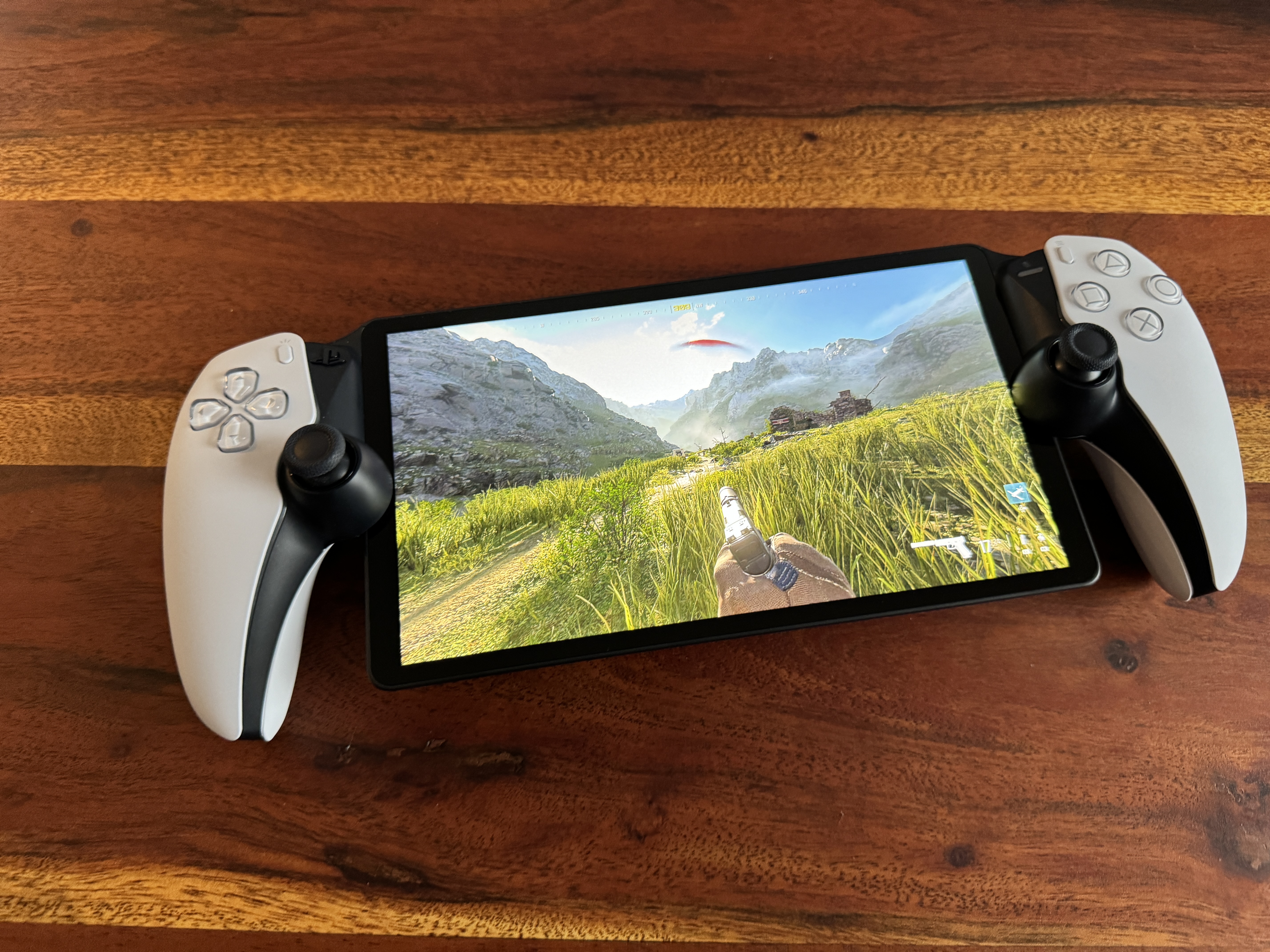 handheld gaming console landscape view