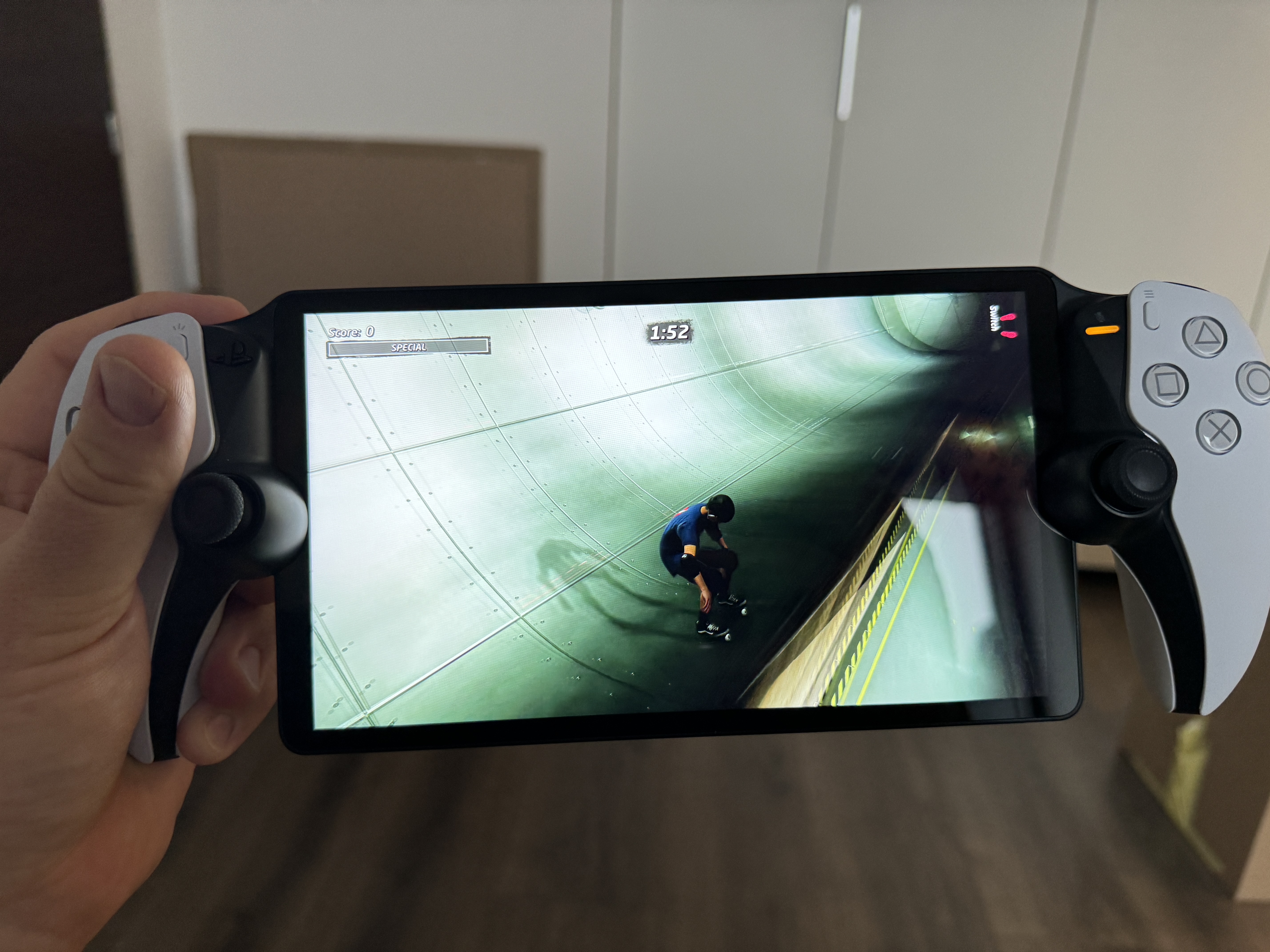 handheld gaming console skateboarding game