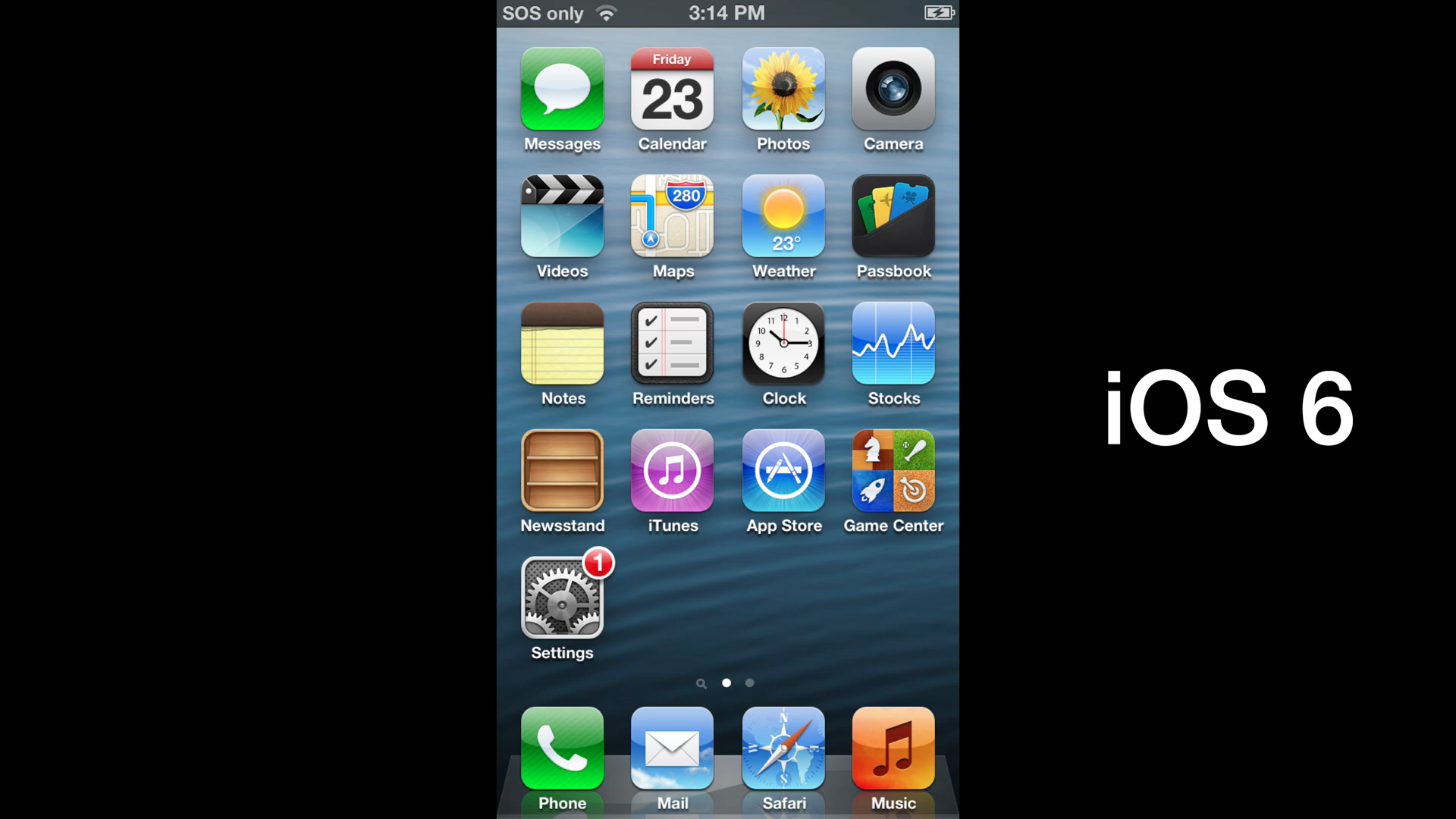 ios6 home screen