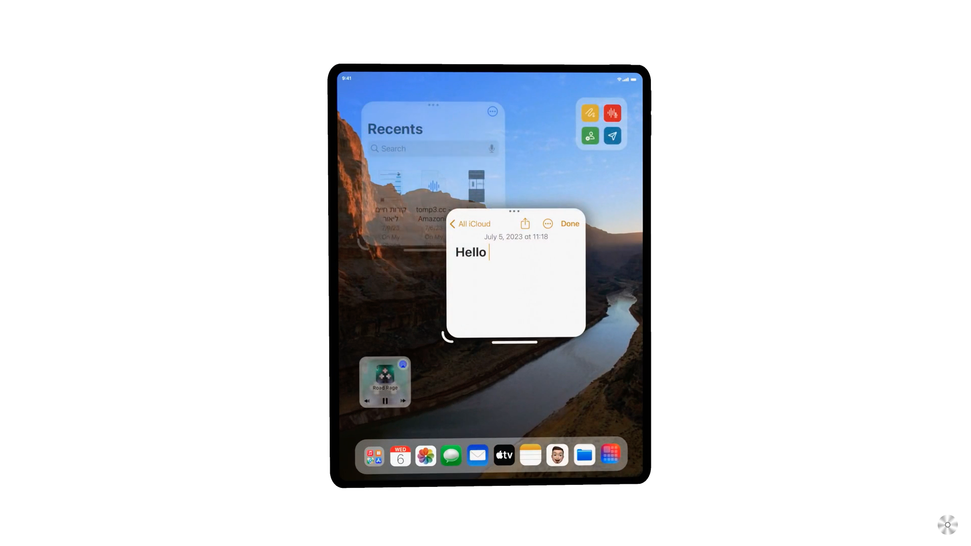 ipad notes widget