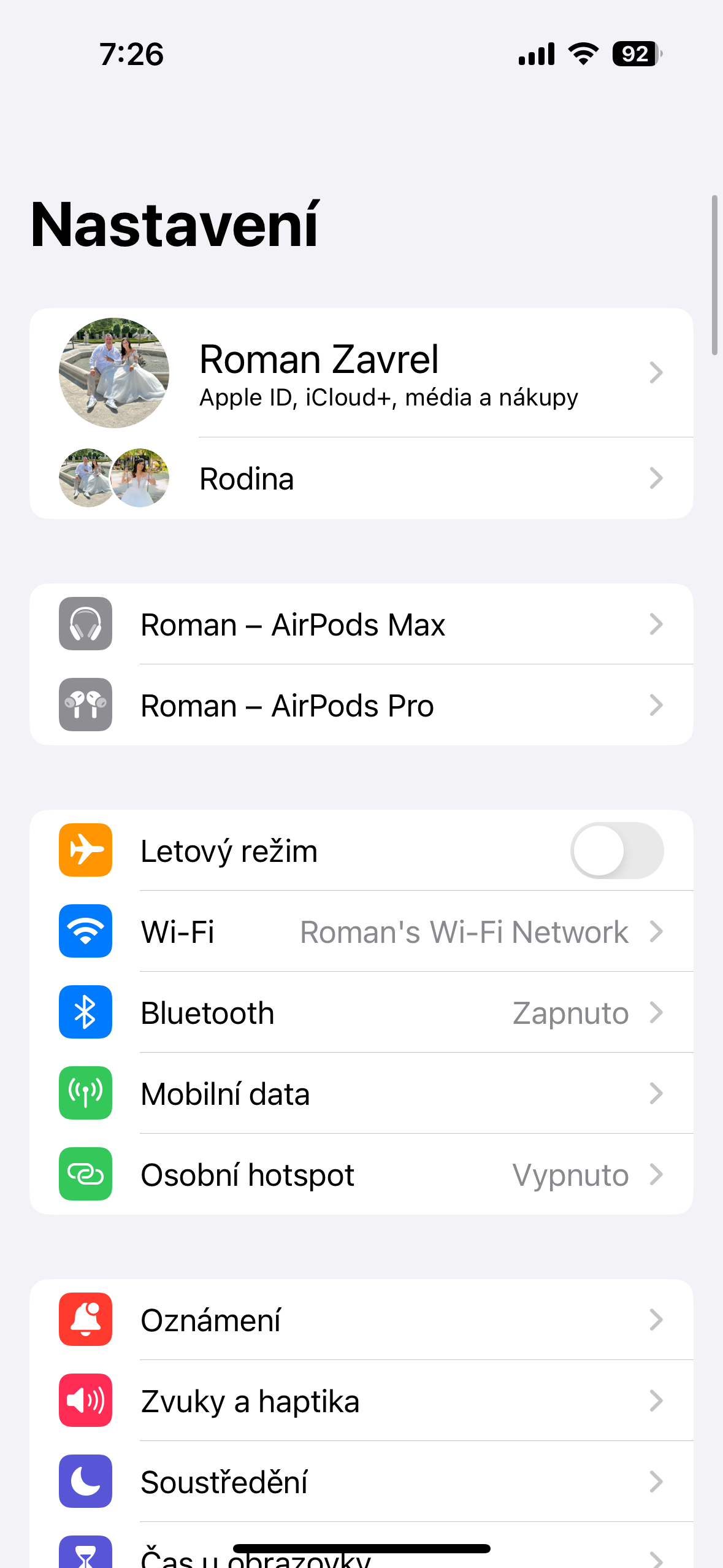 iphone settings menu