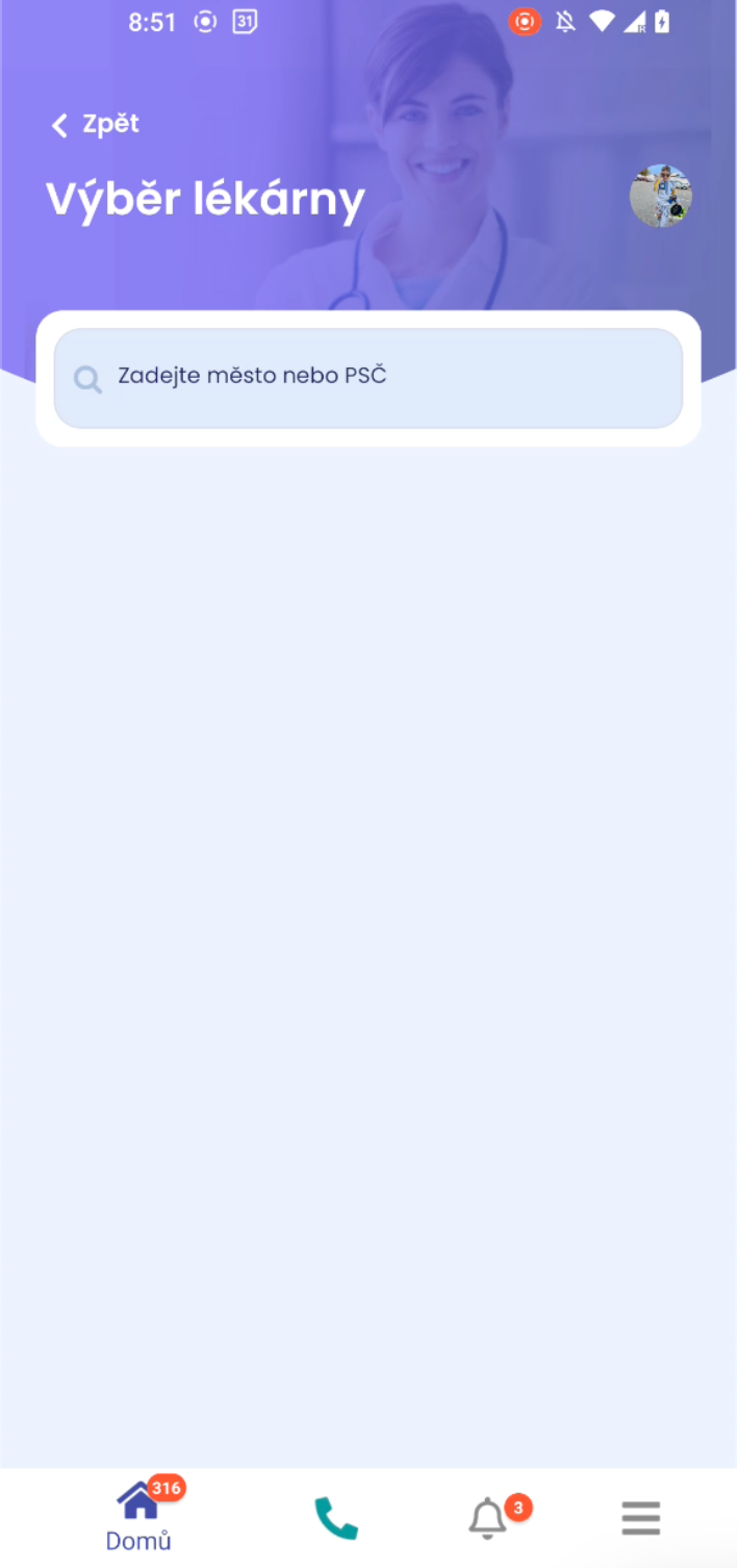 pharmacy search screen