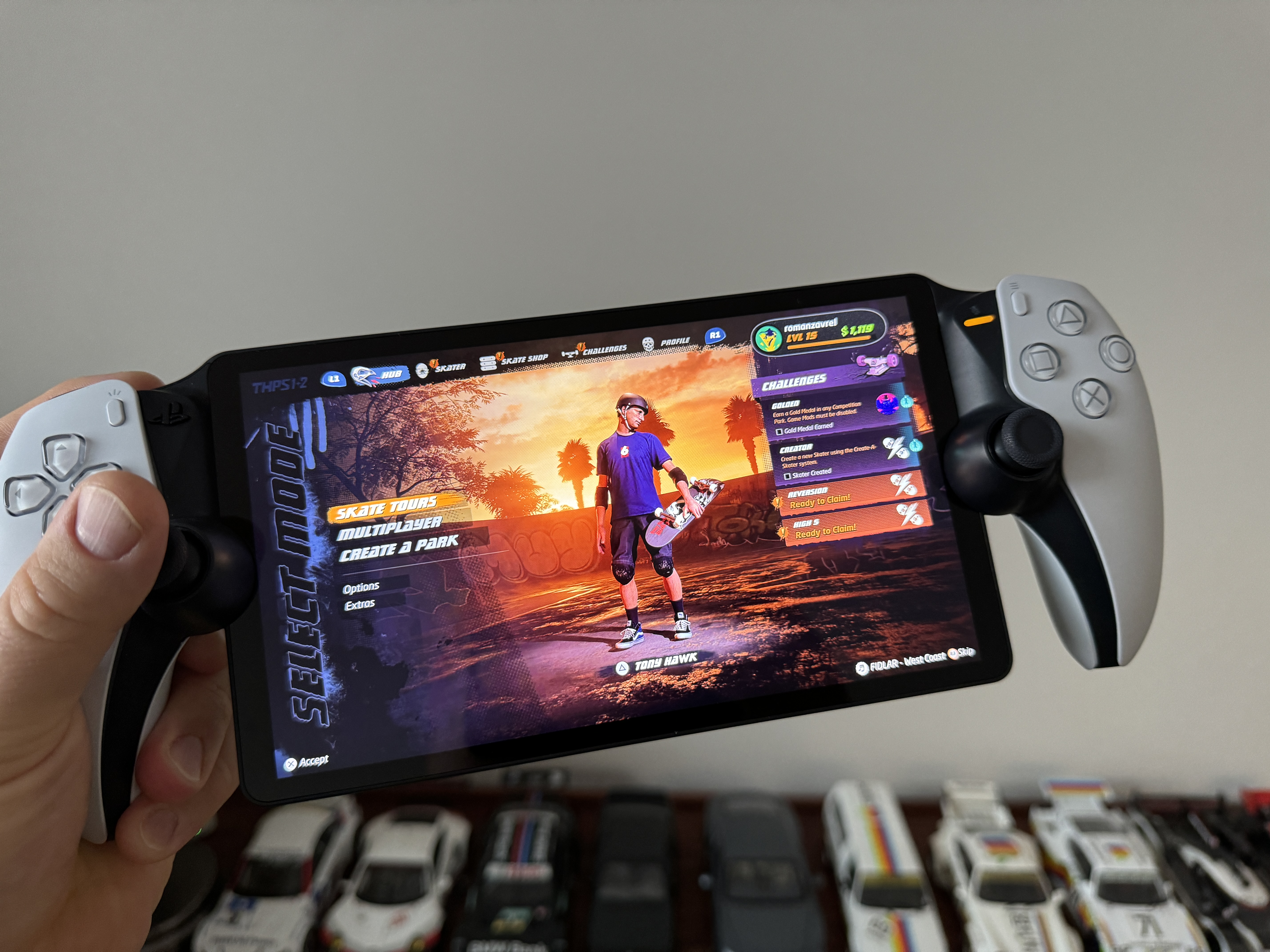 playstation handheld device game selection