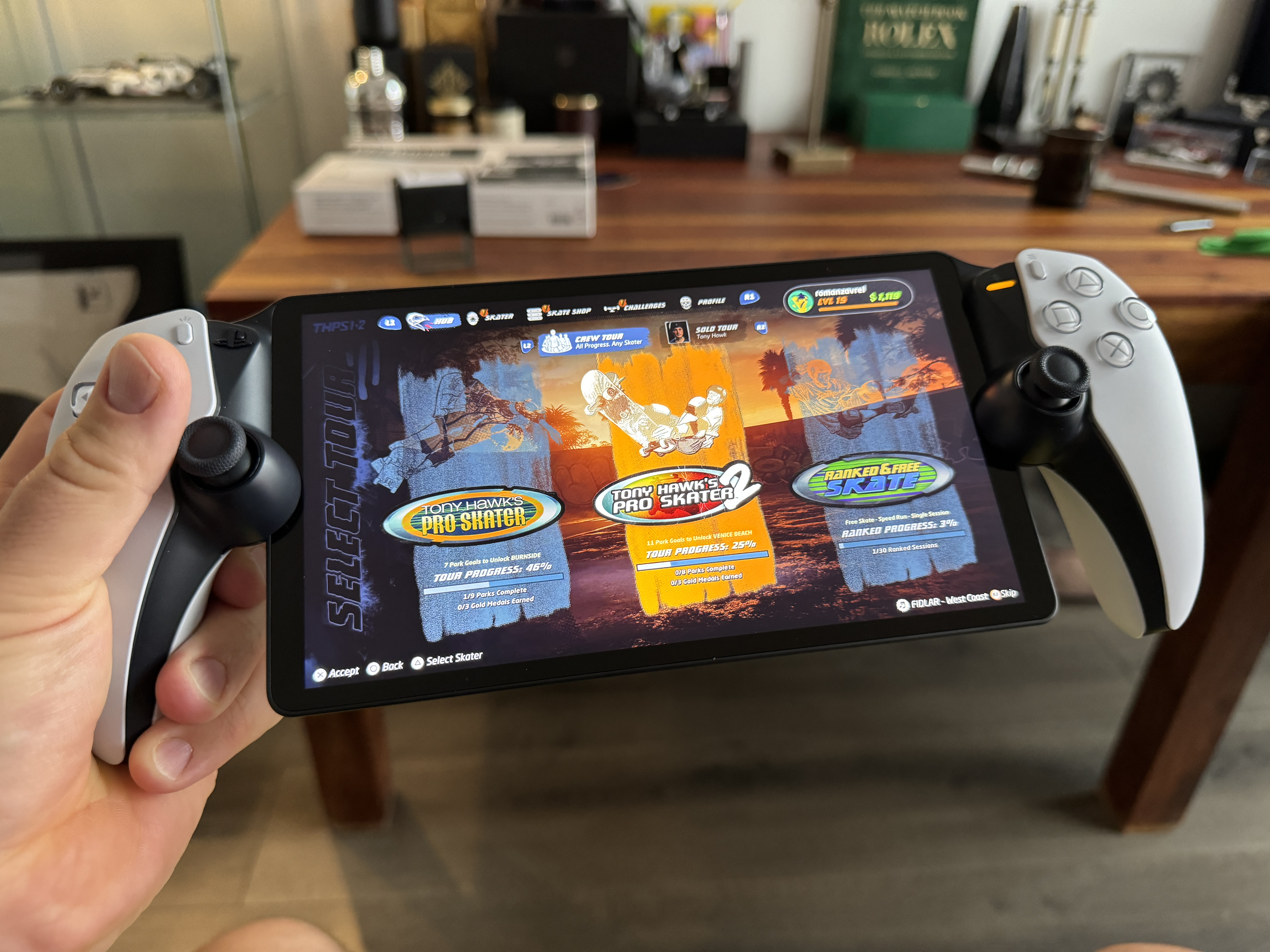 playstation handheld device skateboarding game