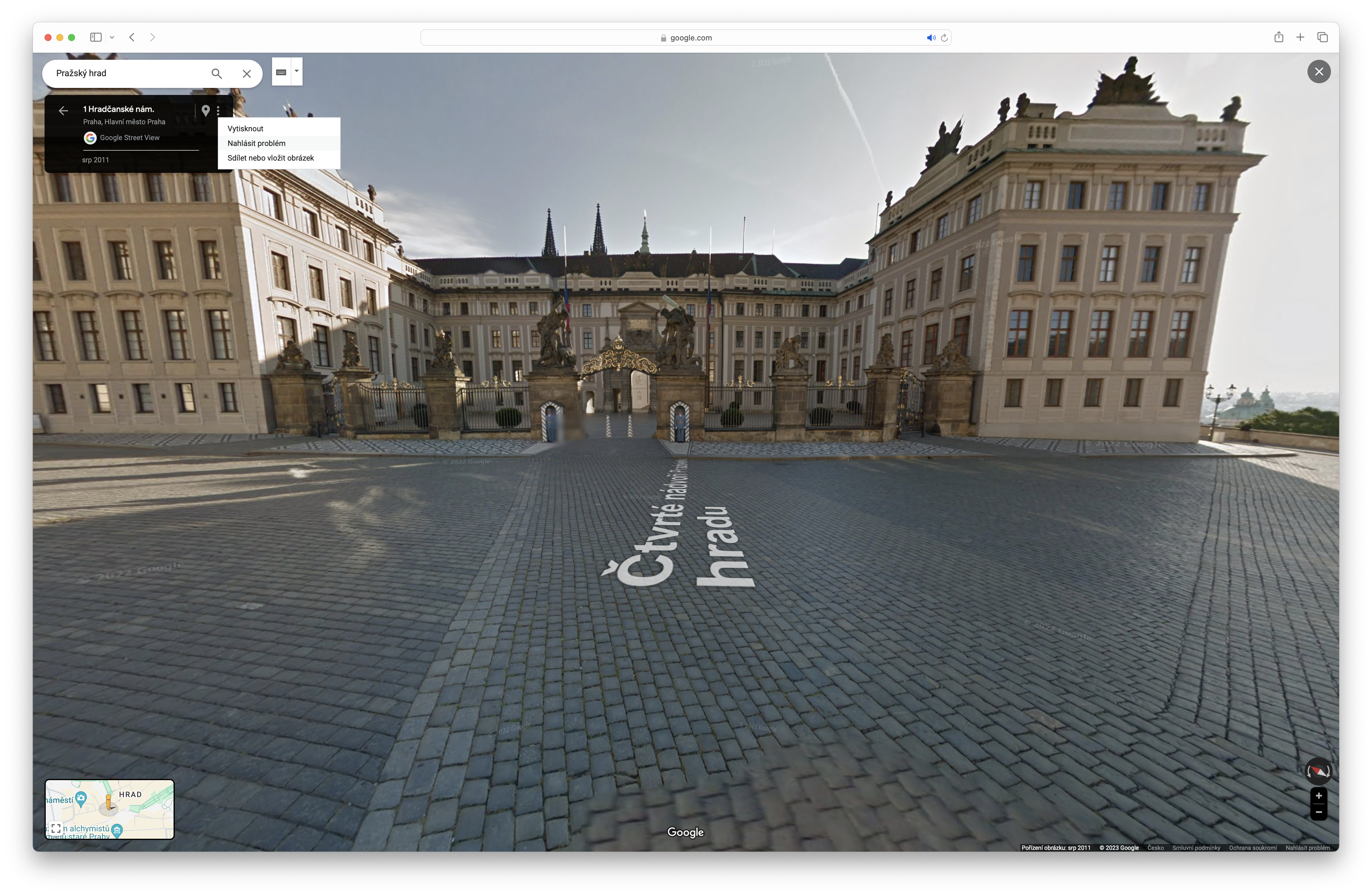 prague castle street view