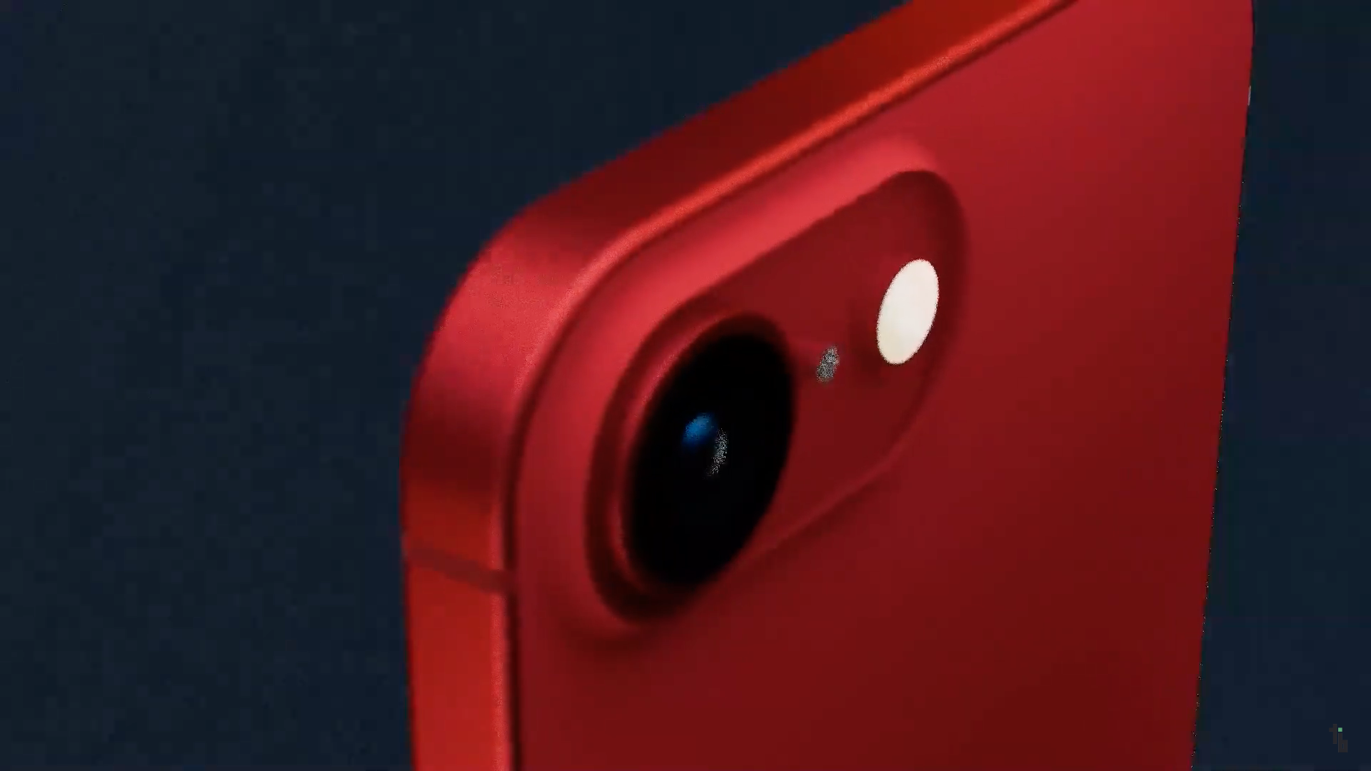 red iphone camera closeup