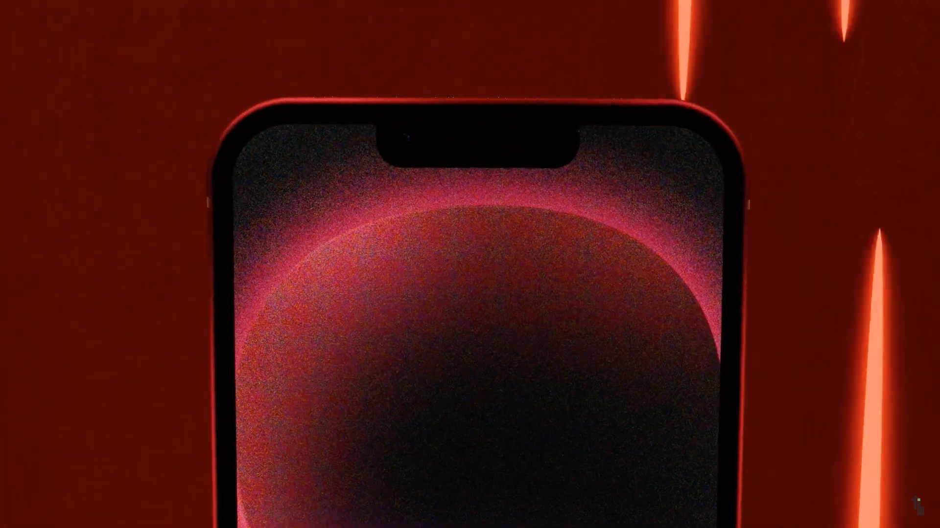 red iphone front view